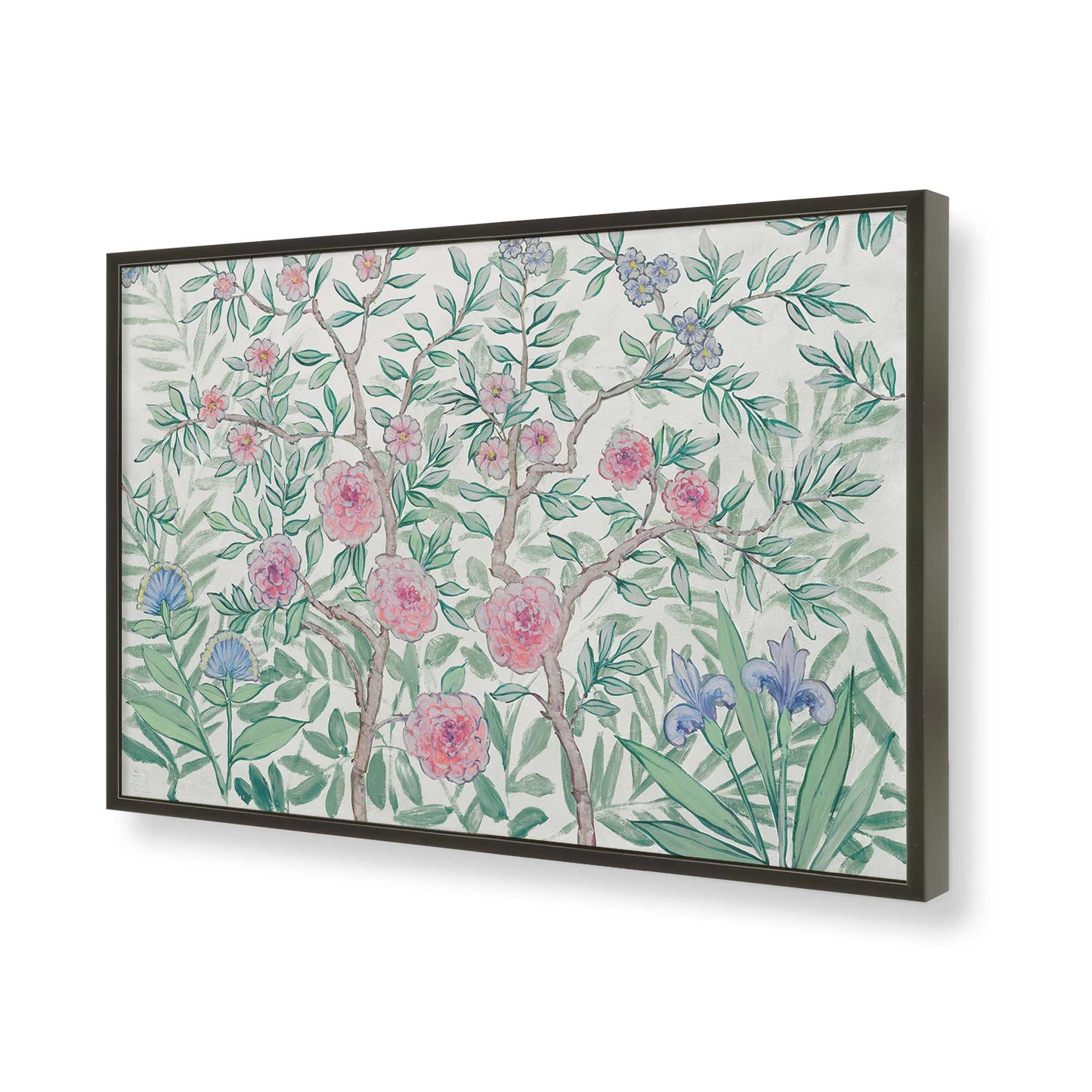 [Color:Satin Black], Picture of art in a Satin Black frame of the corner