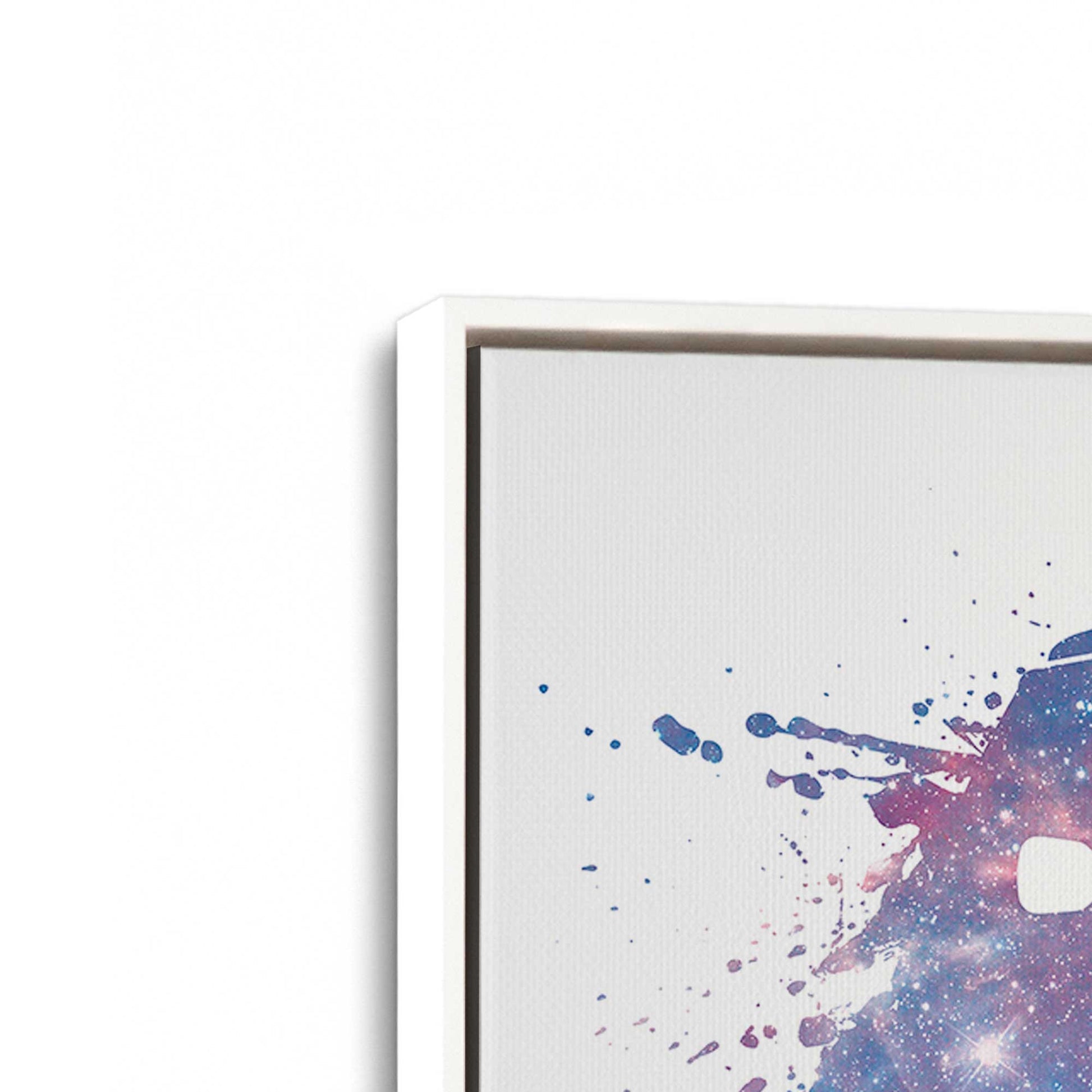 [Color:Opaque White], Picture of art in a White frame at an angle