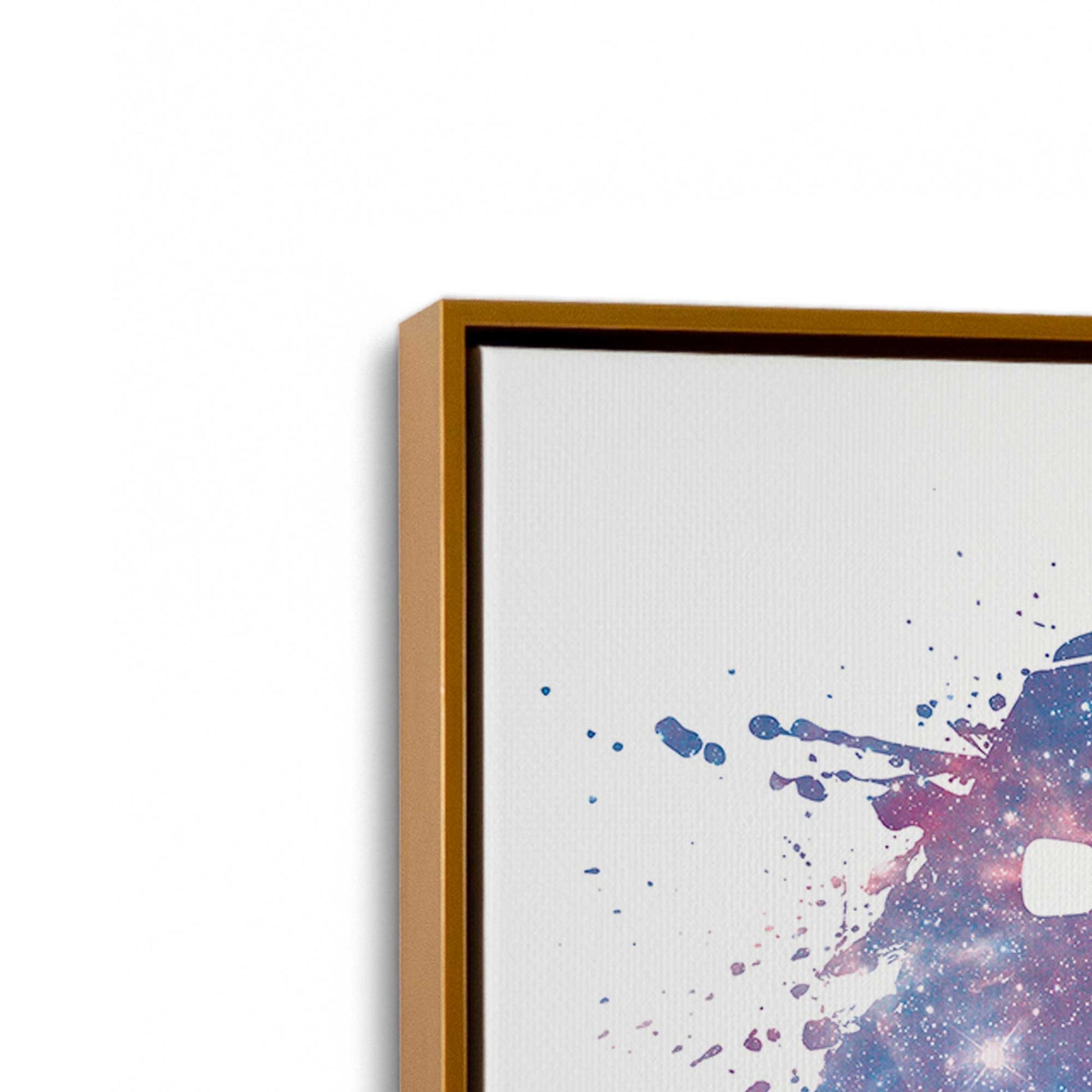 [Color:Polished Gold], Picture of art in a Polished Gold frame at an angle