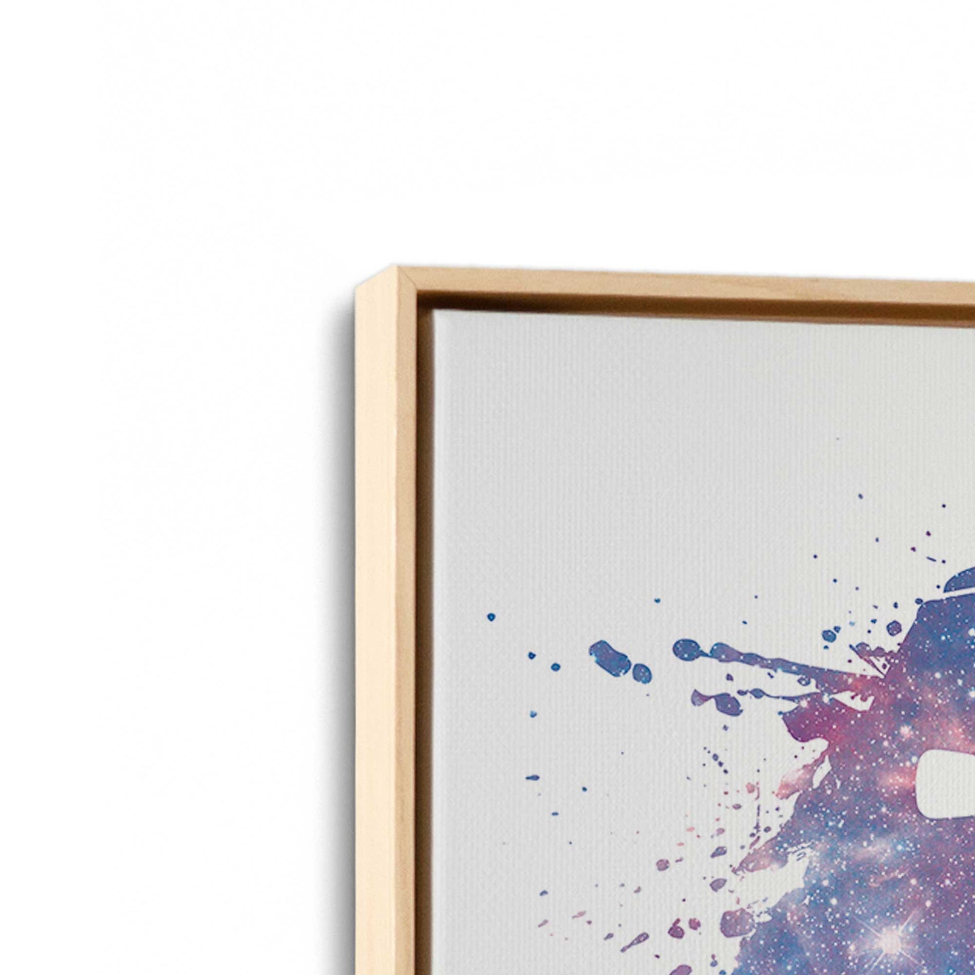 [Color:American Maple], Picture of art in a American Maple frame at an angle