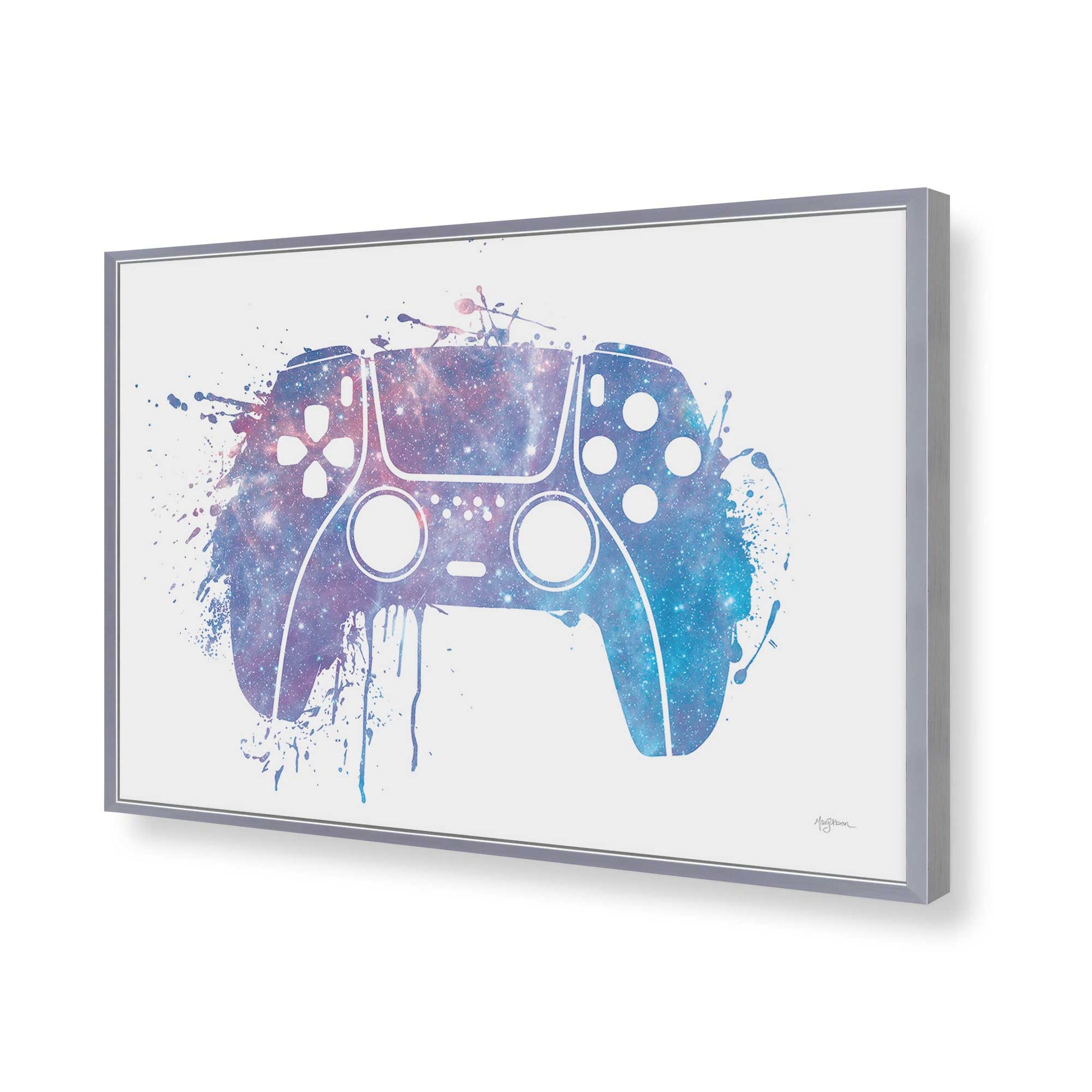 [Color:Polished Chrome], Picture of art in a Polished Chrome frame of the corner