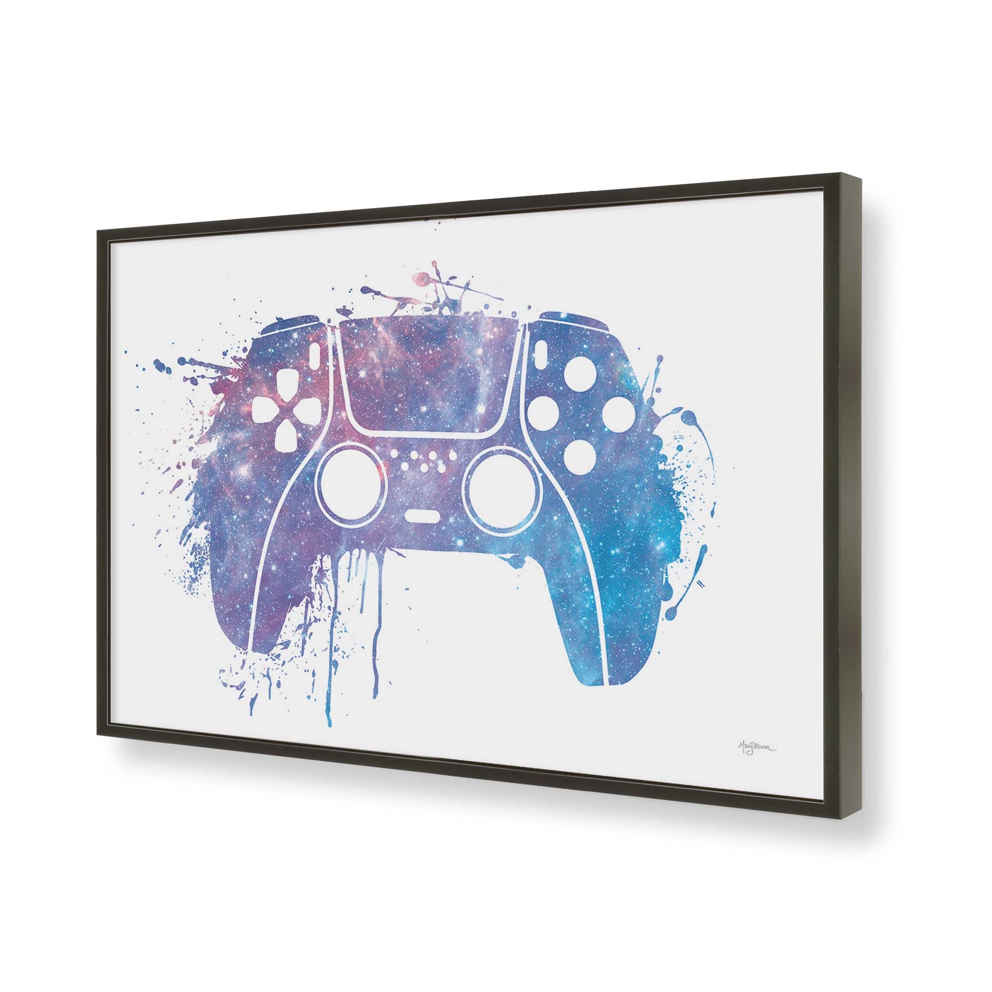 [Color:Satin Black], Picture of art in a Satin Black frame of the corner