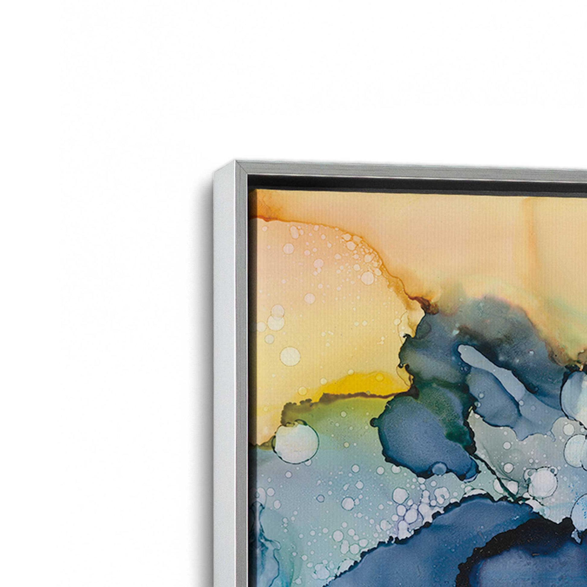 [Color:Polished Chrome], Picture of art in a Polished Chrome frame at an angle