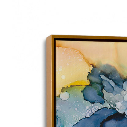 [Color:Polished Gold], Picture of art in a Polished Gold frame at an angle