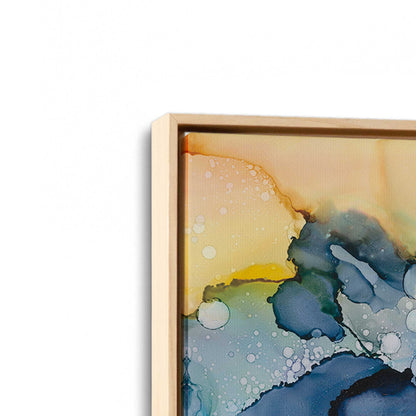 [Color:American Maple], Picture of art in a American Maple frame at an angle