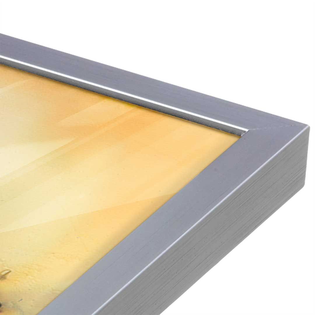 [Color:Polished Chrome], Picture of art in a Polished Chrome frame at an angle