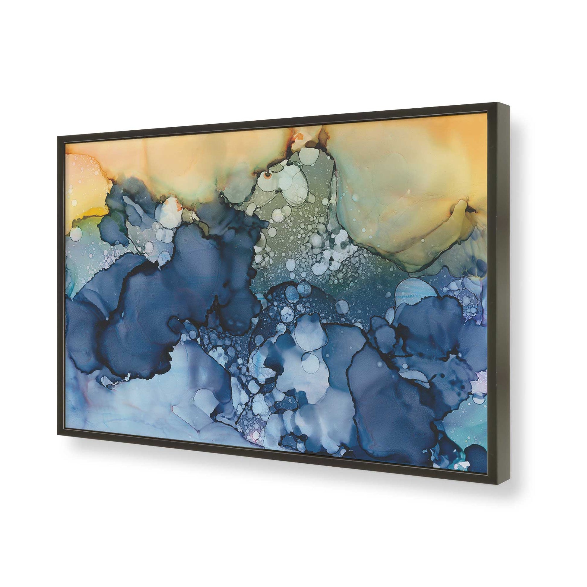 [Color:Satin Black], Picture of art in a Satin Black frame of the corner