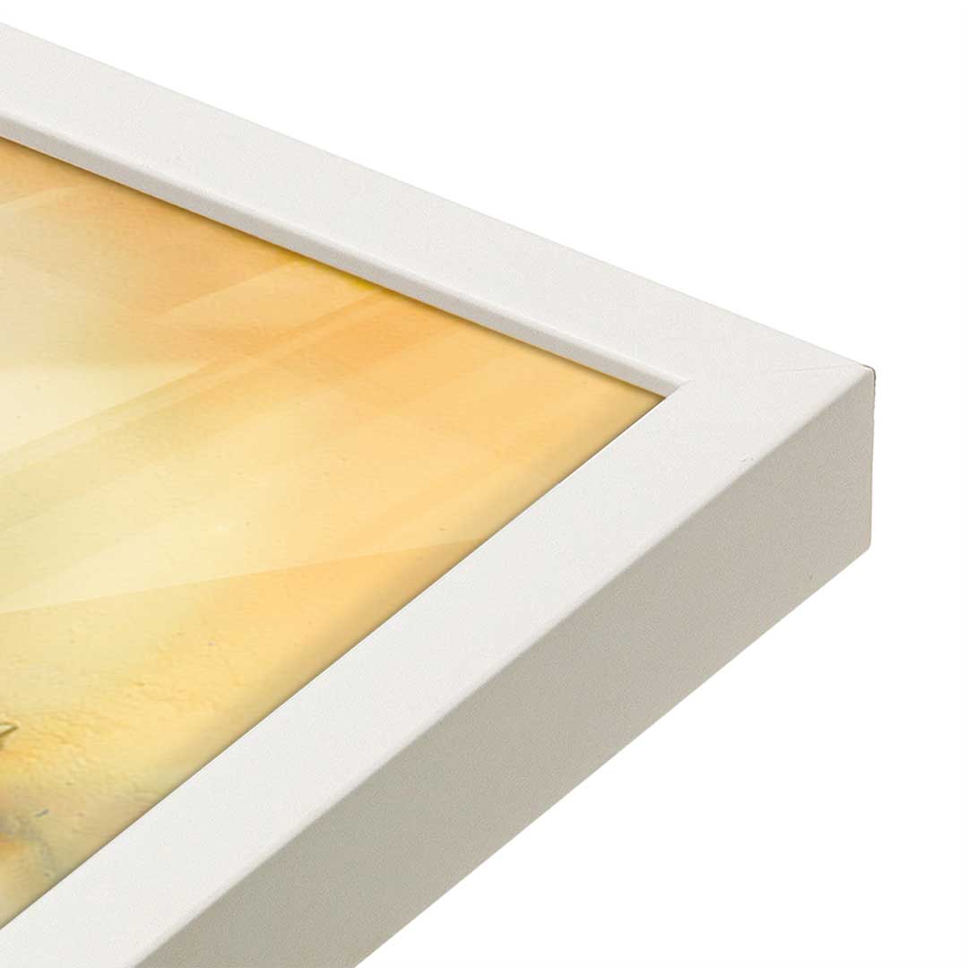 [Color:Opaque White], Picture of art in a Opaque White frame at an angle