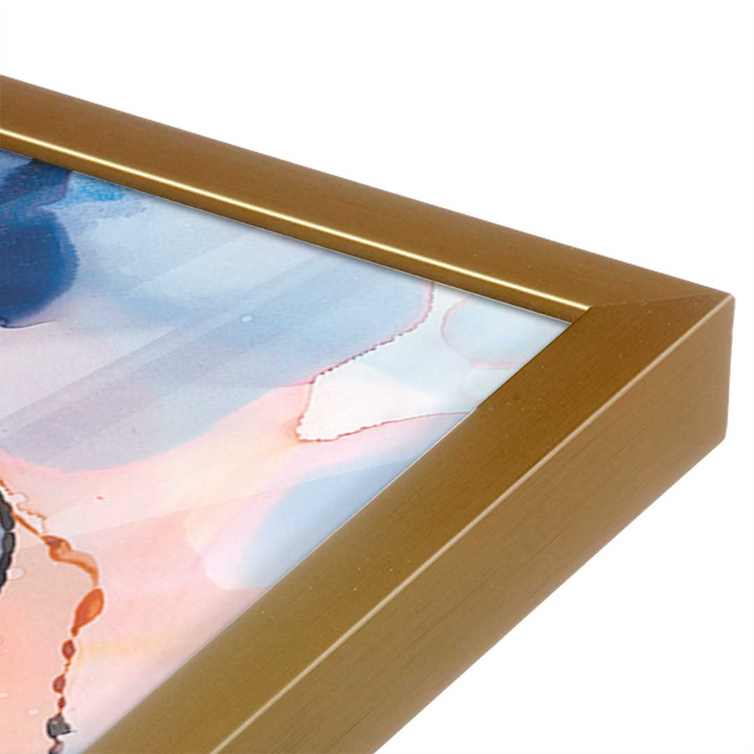 [Color:Polished Gold], Picture of art in a Polished Gold frame at an angle