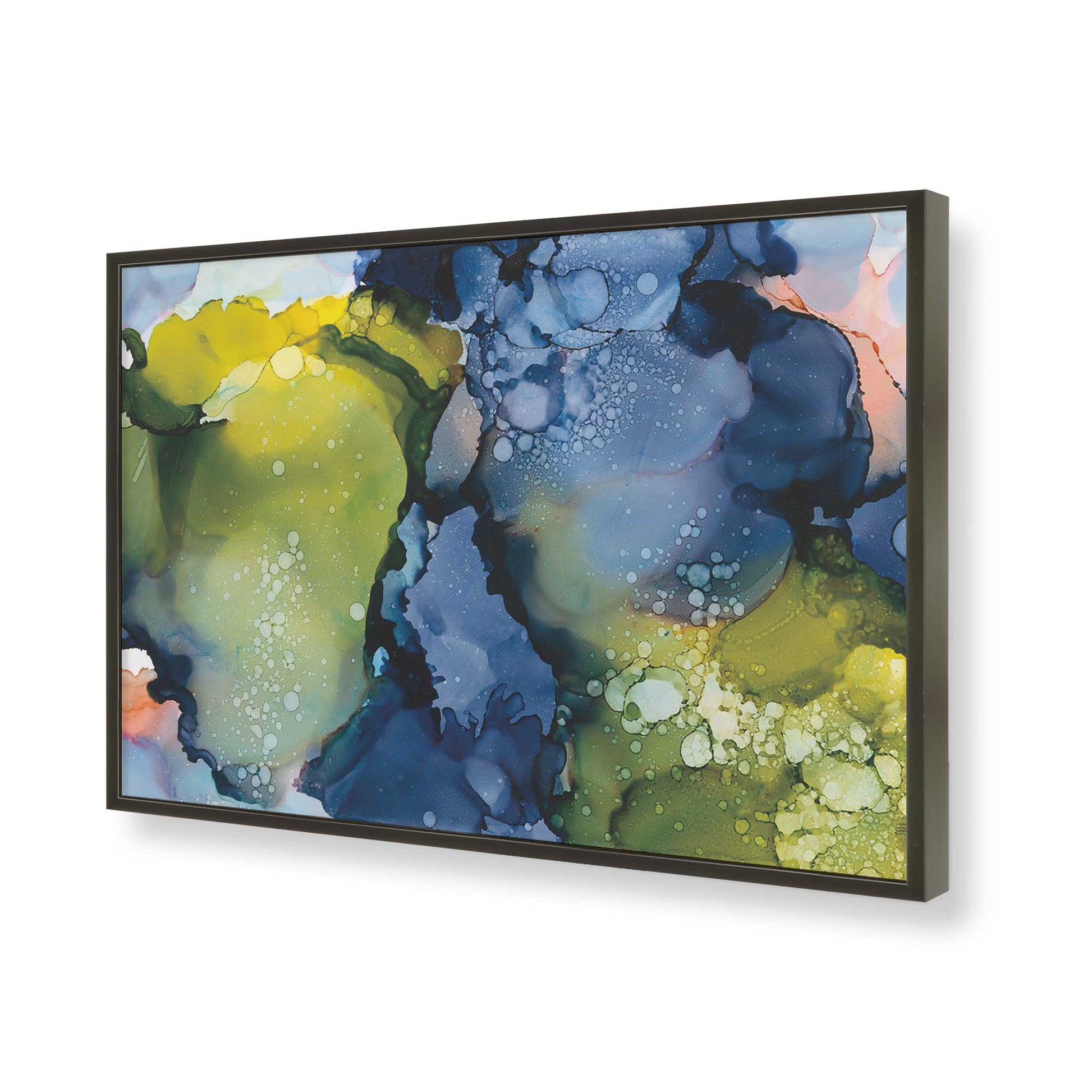 [Color:Satin Black], Picture of art in a Satin Black frame of the corner