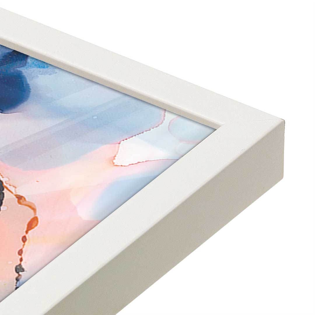 [Color:Opaque White], Picture of art in a Opaque White frame at an angle