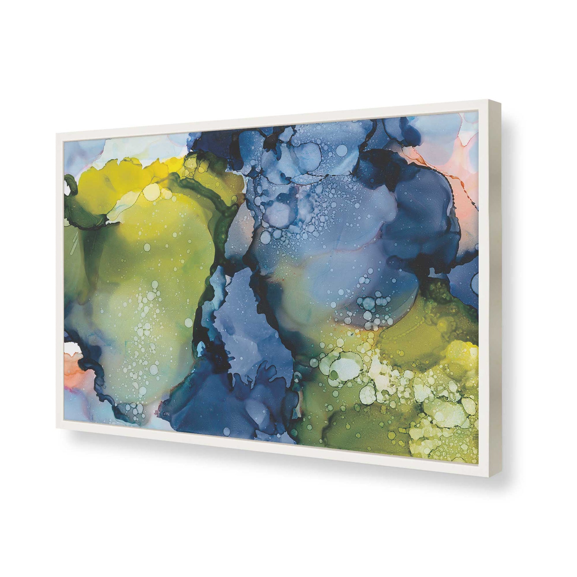 [Color:Opaque White], Picture of art in a Opaque White frame of the corner