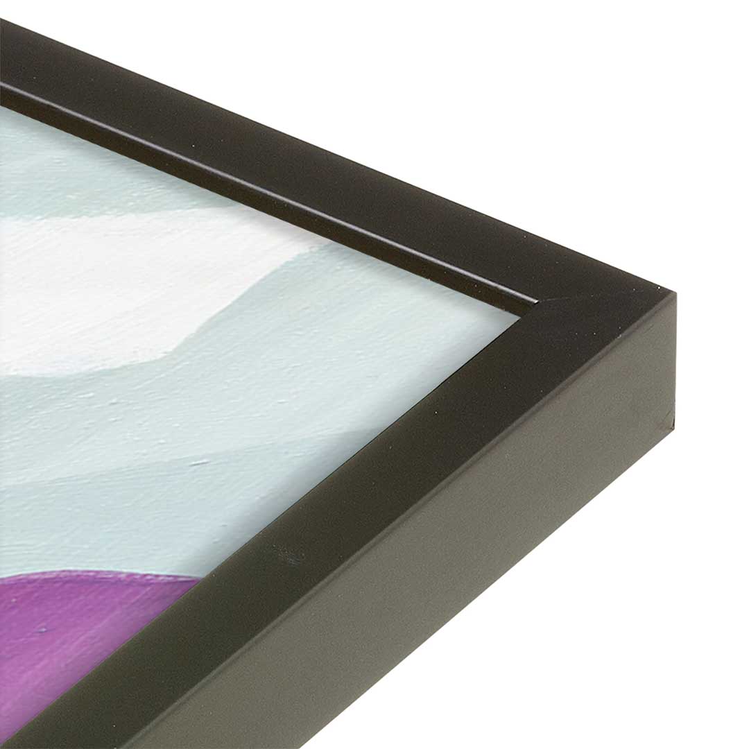 [Color:Satin Black], Picture of art in a Satin Black frame at an angle