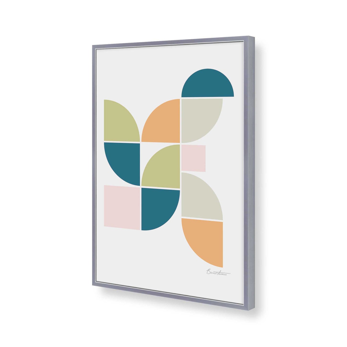 [Color:Polished Chrome], Picture of art in a Polished Chrome frame of the corner