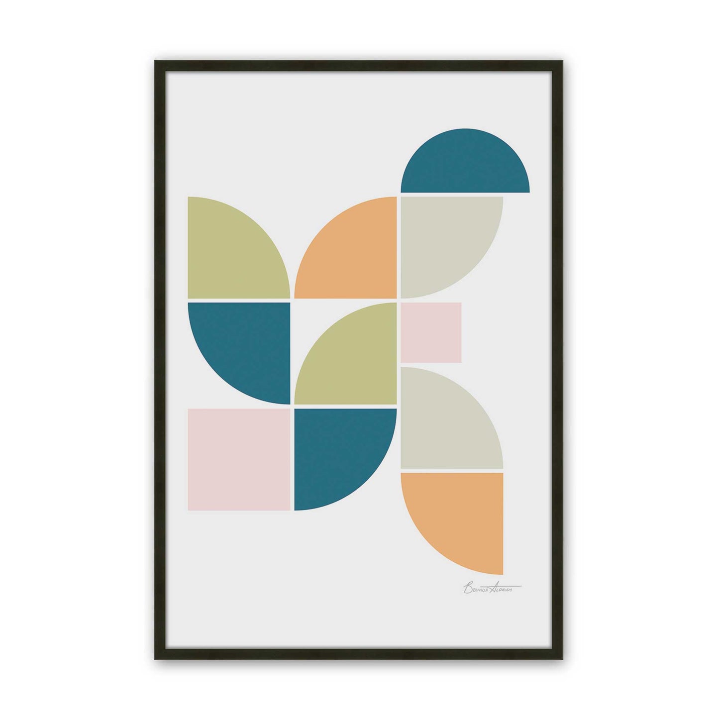 [Color:Satin Black], Picture of art in a Satin Black frame