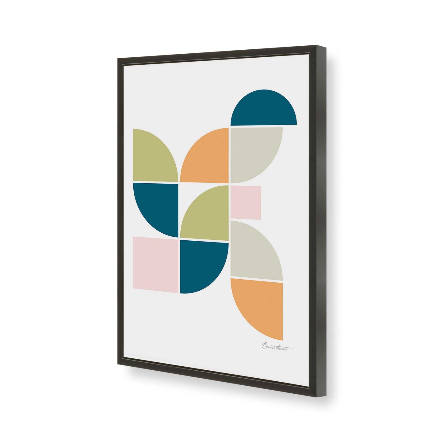 [Color:Satin Black], Picture of art in a Satin Black frame of the corner