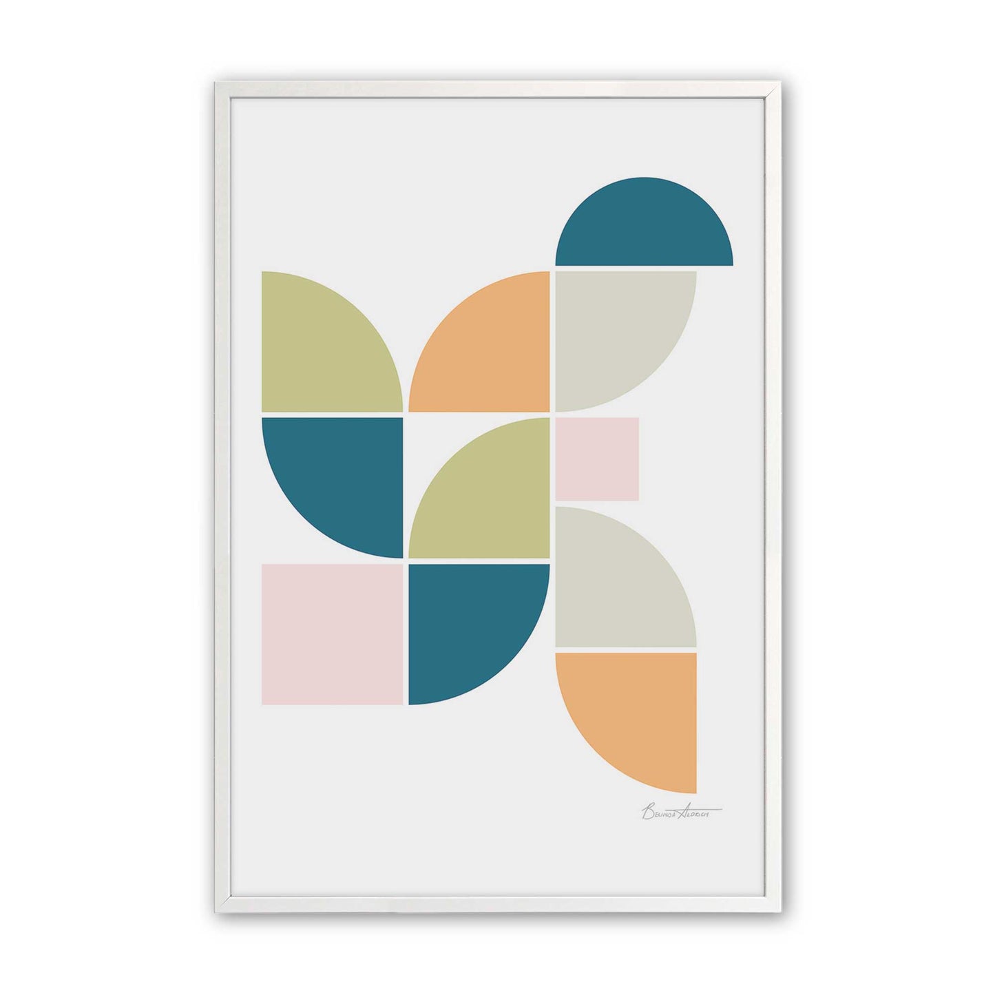 [Color:Opaque White], Picture of art in a Opaque White frame