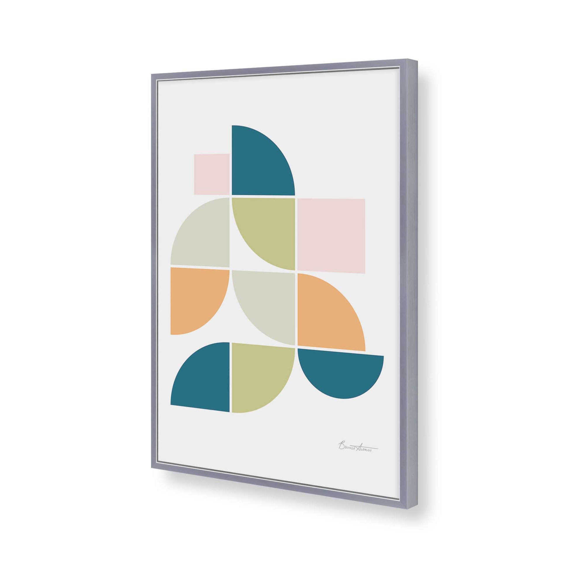 [Color:Polished Chrome], Picture of art in a Polished Chrome frame of the corner
