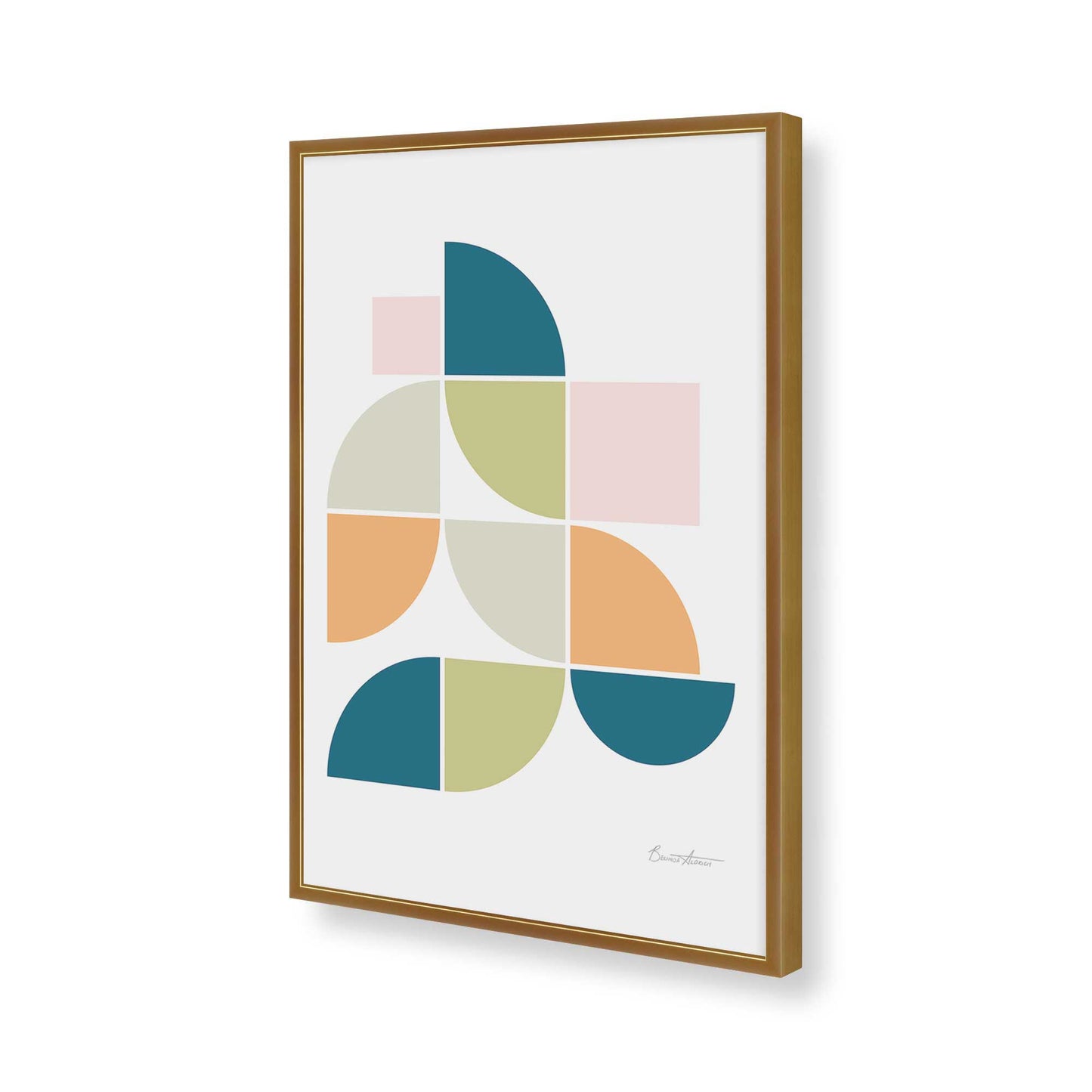 [Color:Polished Gold], Picture of art in a Polished Gold frame of the corner