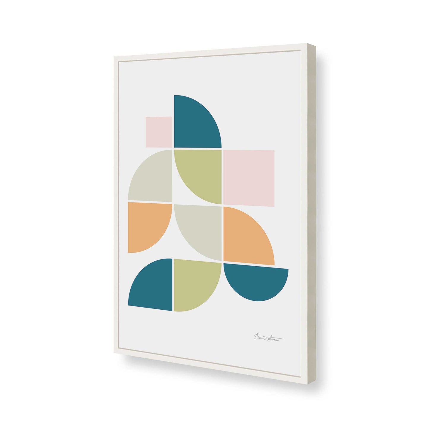 [Color:Opaque White], Picture of art in a Opaque White frame of the corner