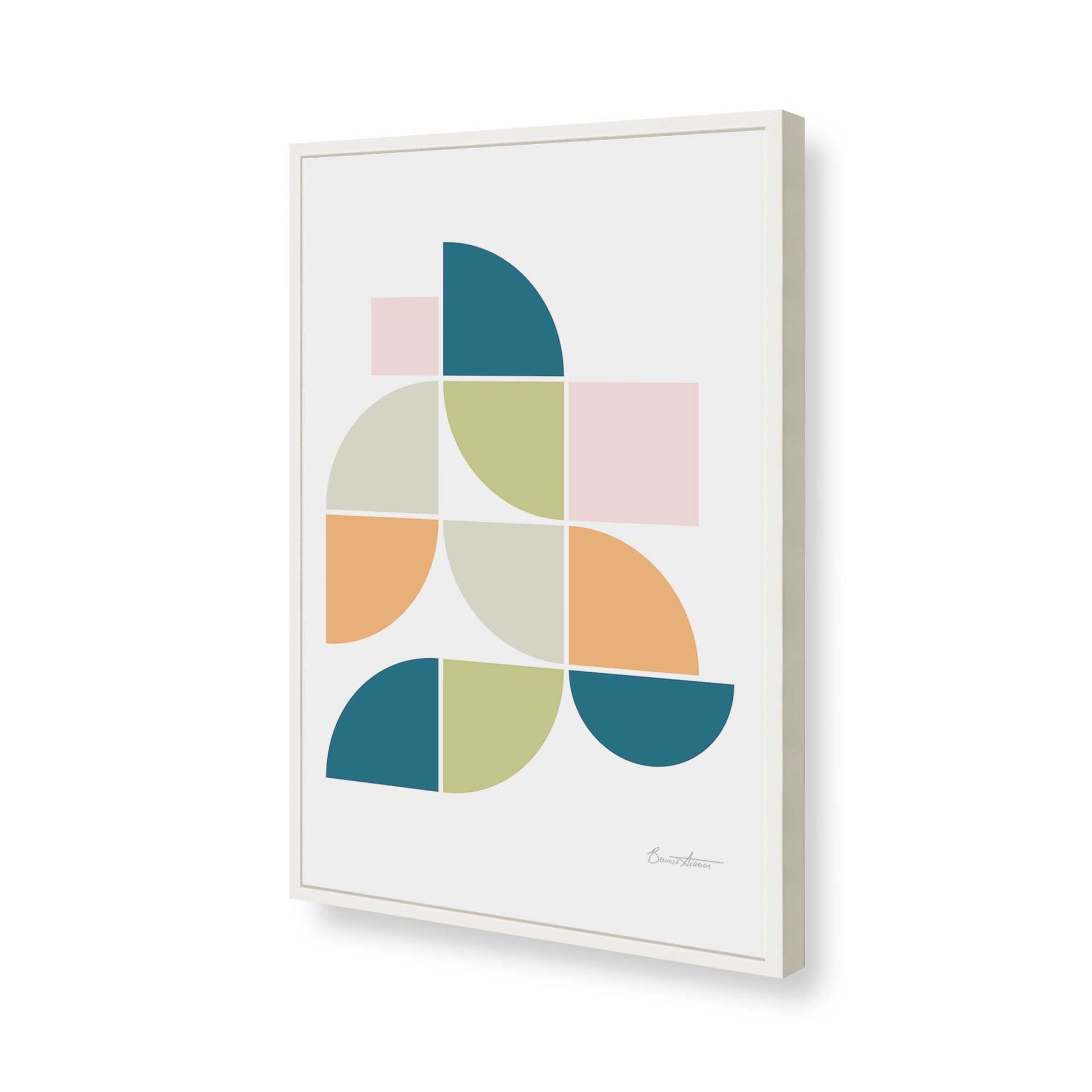 [Color:Opaque White], Picture of art in a Opaque White frame of the corner