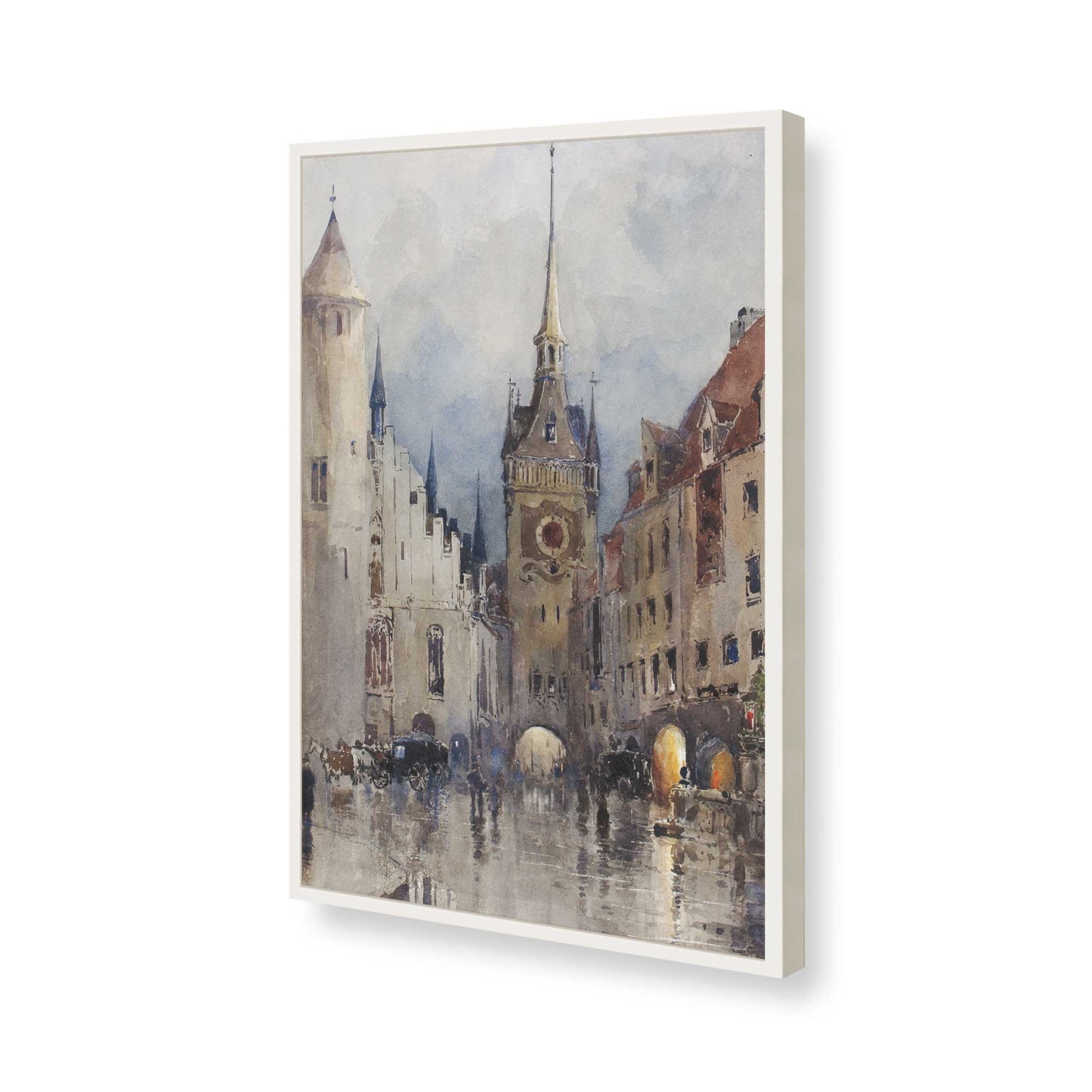 [Color:Opaque White], Picture of art in a Opaque White frame of the corner