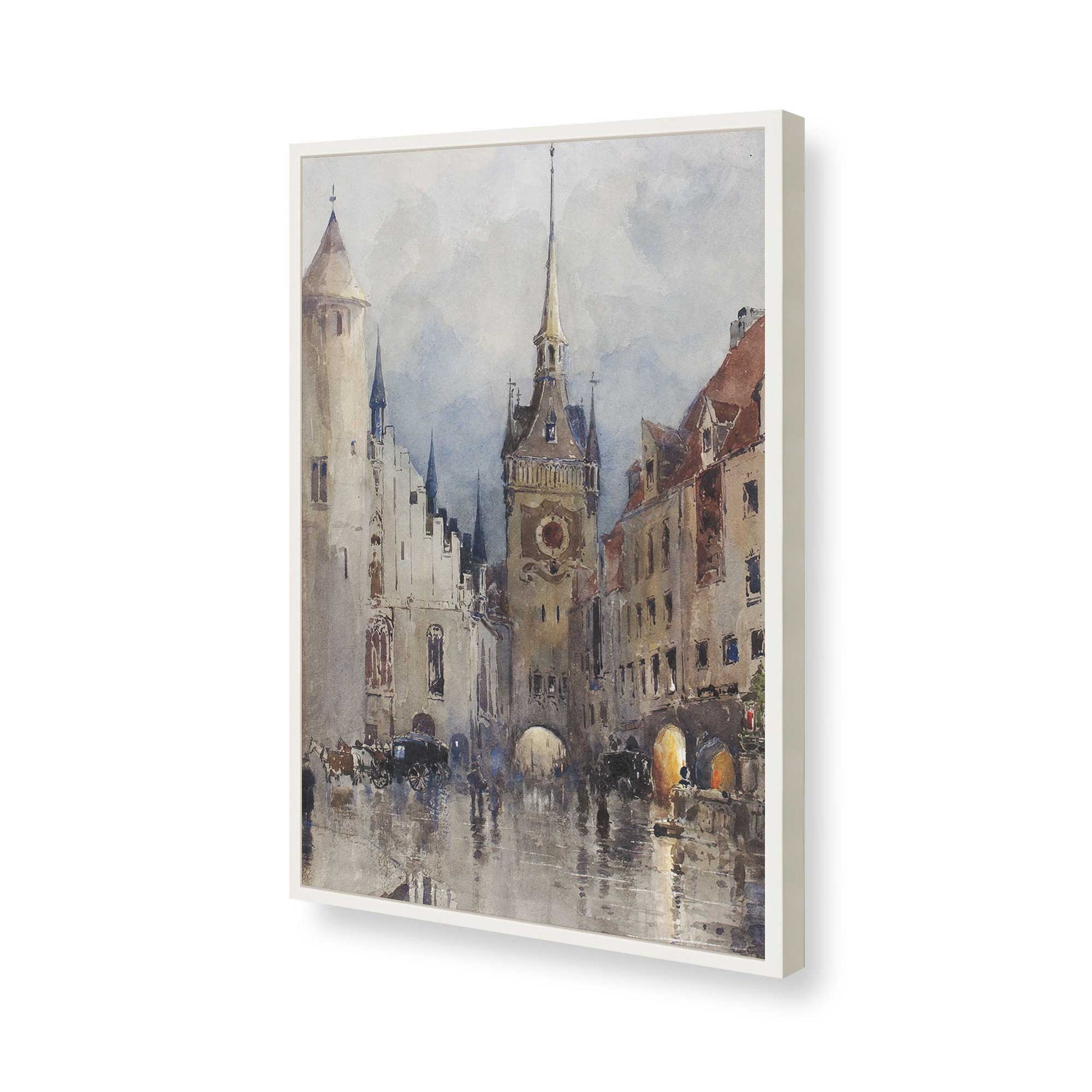 [Color:Opaque White], Picture of art in a Opaque White frame of the corner