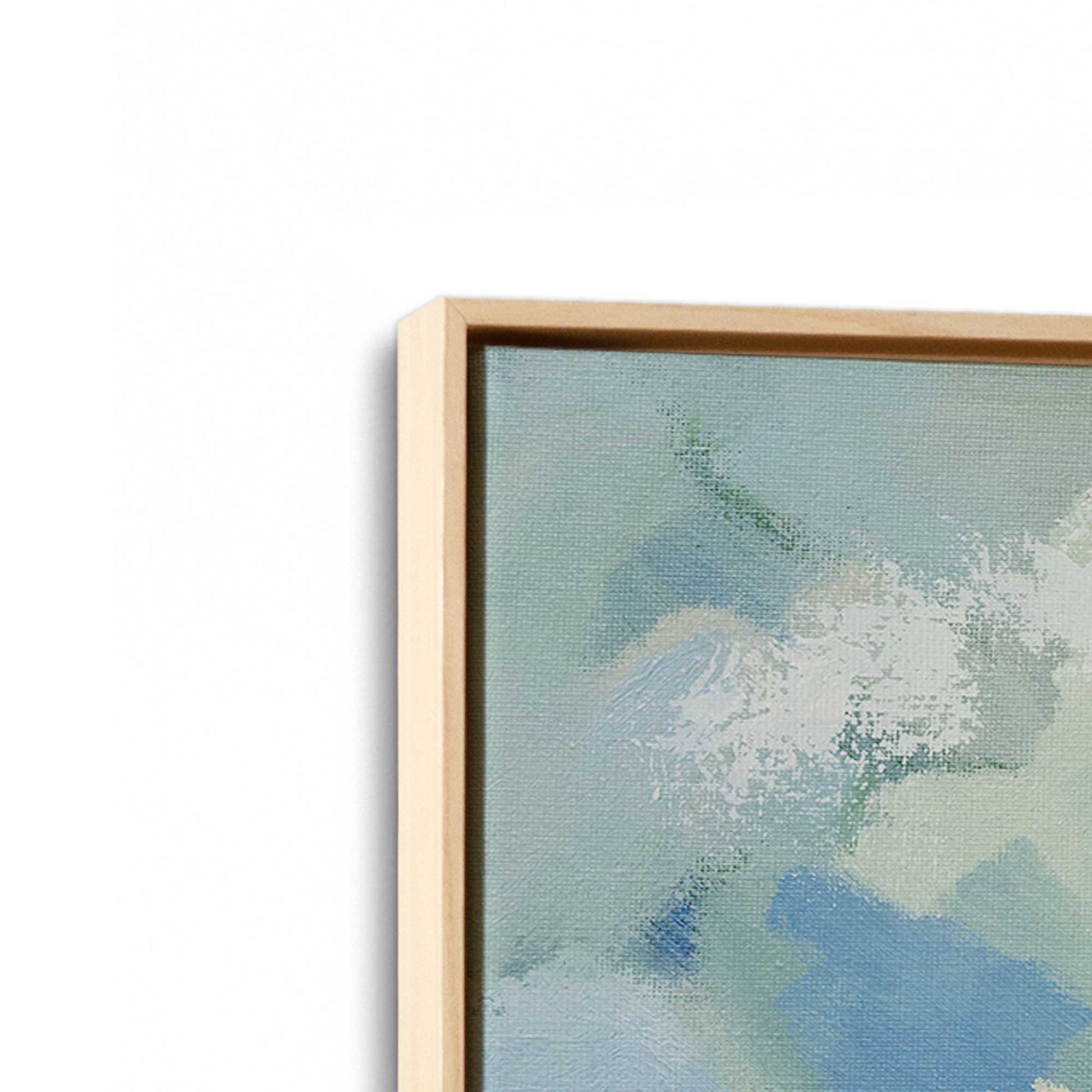 [Color:American Maple], Picture of art in a American Maple frame at an angle