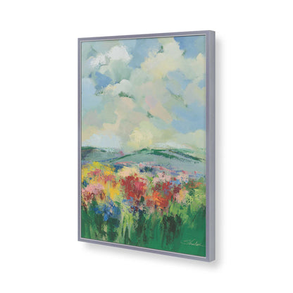 [Color:Polished Chrome], Picture of art in a Polished Chrome frame of the corner