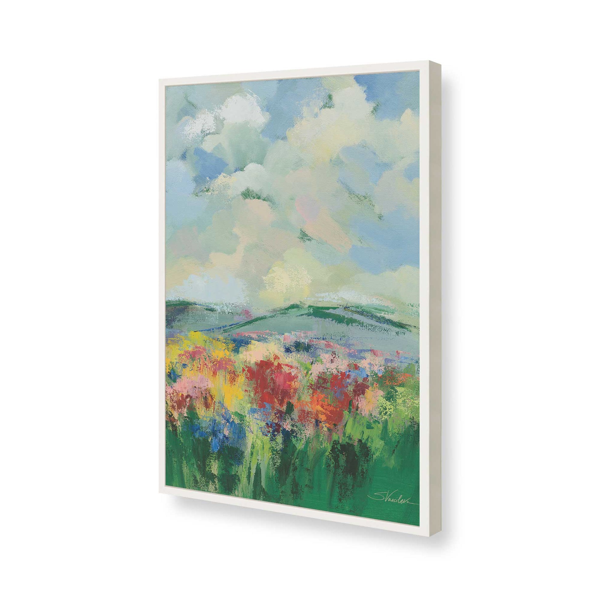 [Color:Opaque White], Picture of art in a Opaque White frame of the corner