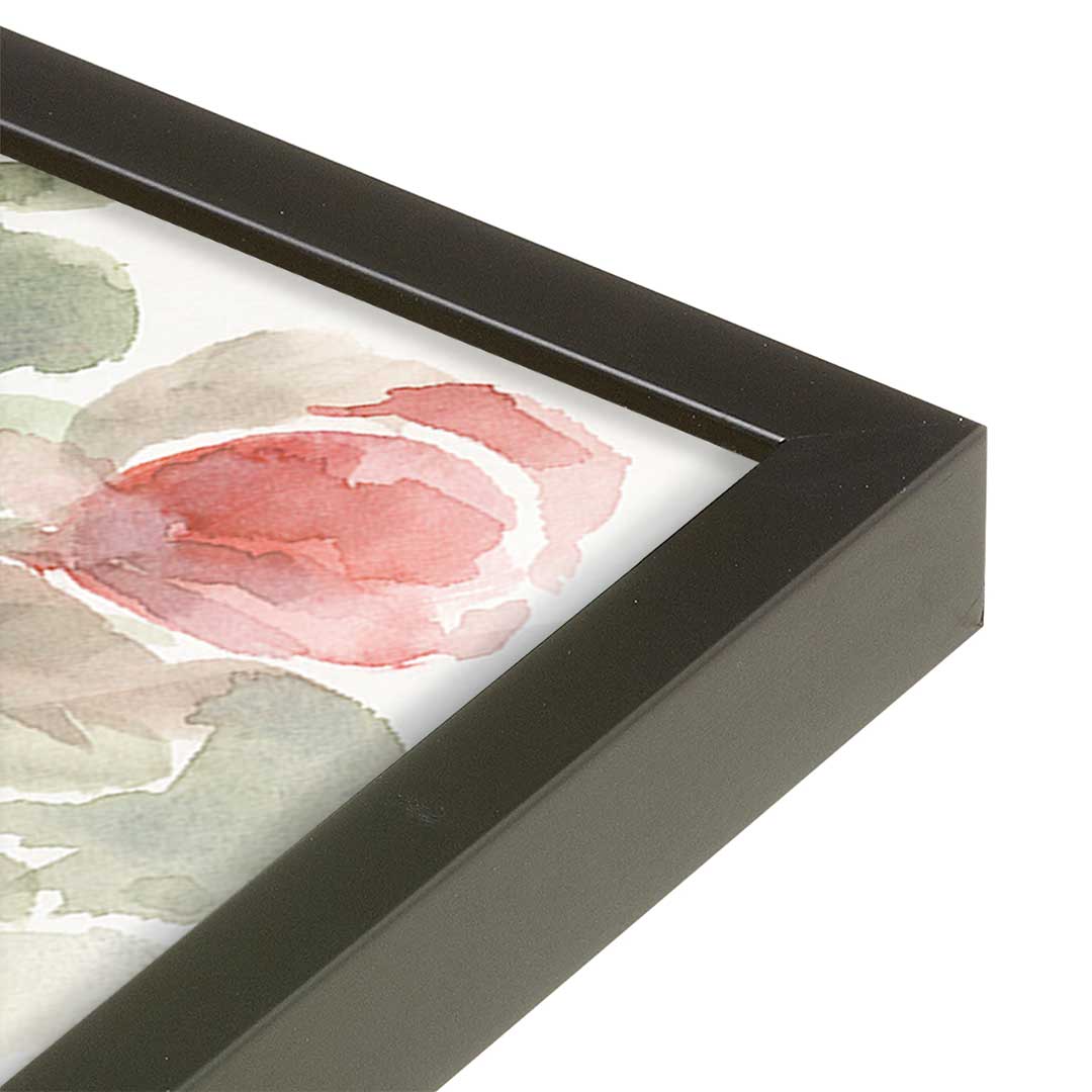 [Color:Satin Black], Picture of art in a Satin Black frame at an angle