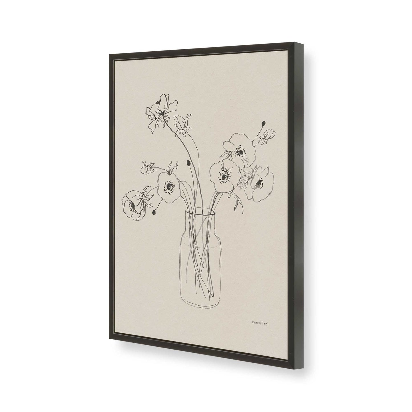 [Color:Satin Black], Picture of art in a Satin Black frame of the corner