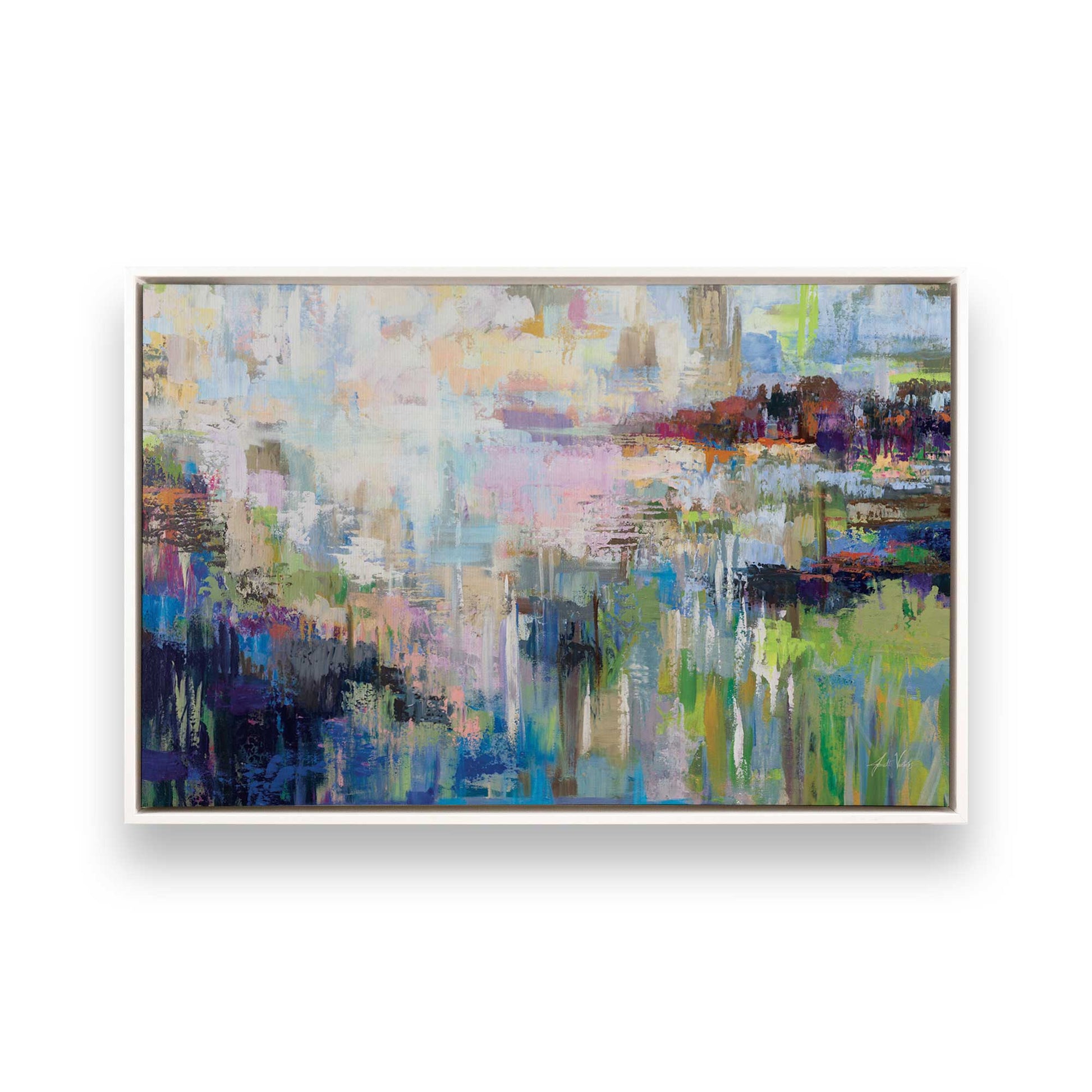 [Color:Opaque White], Picture of art in a White frame