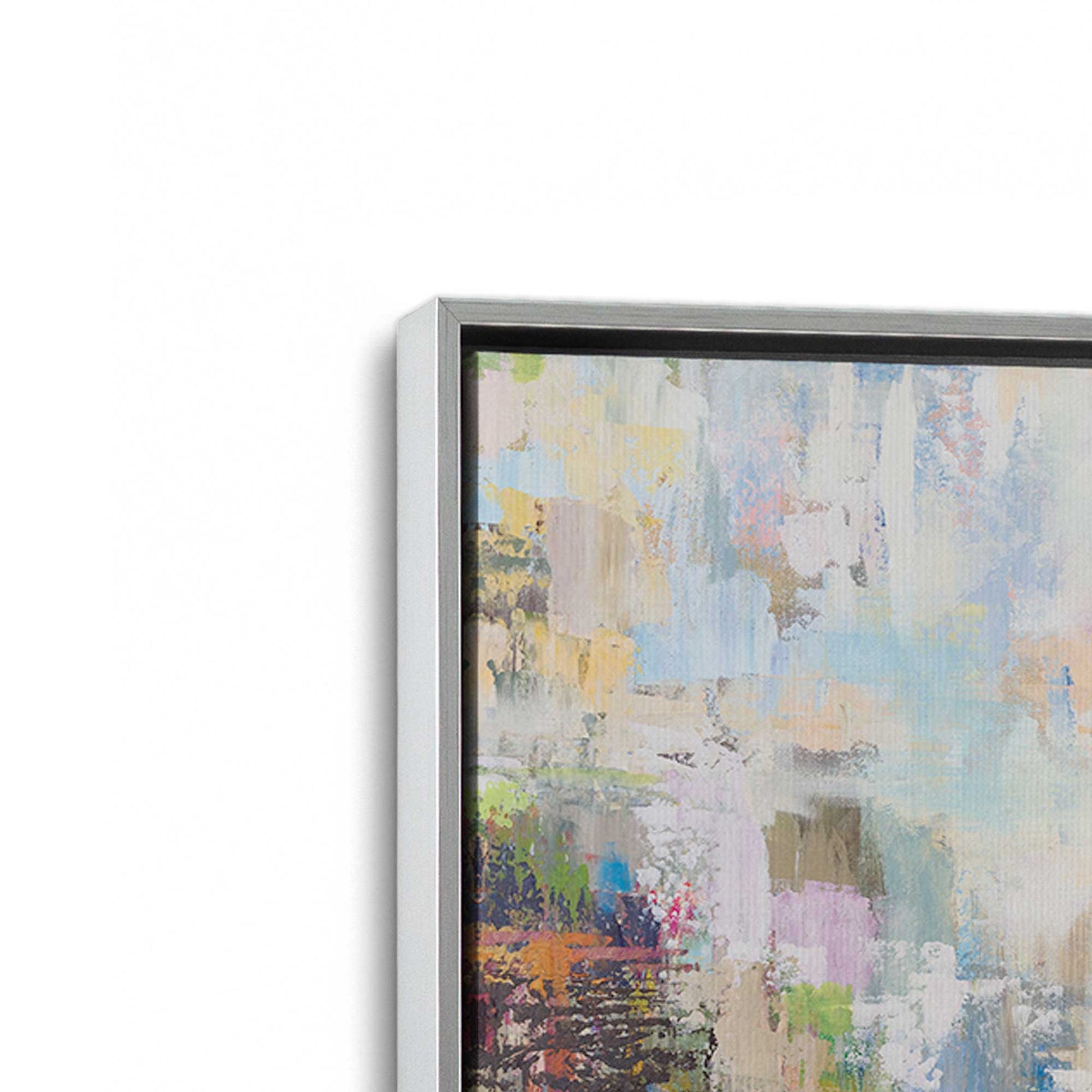 [Color:Polished Chrome], Picture of art in a Polished Chrome frame at an angle