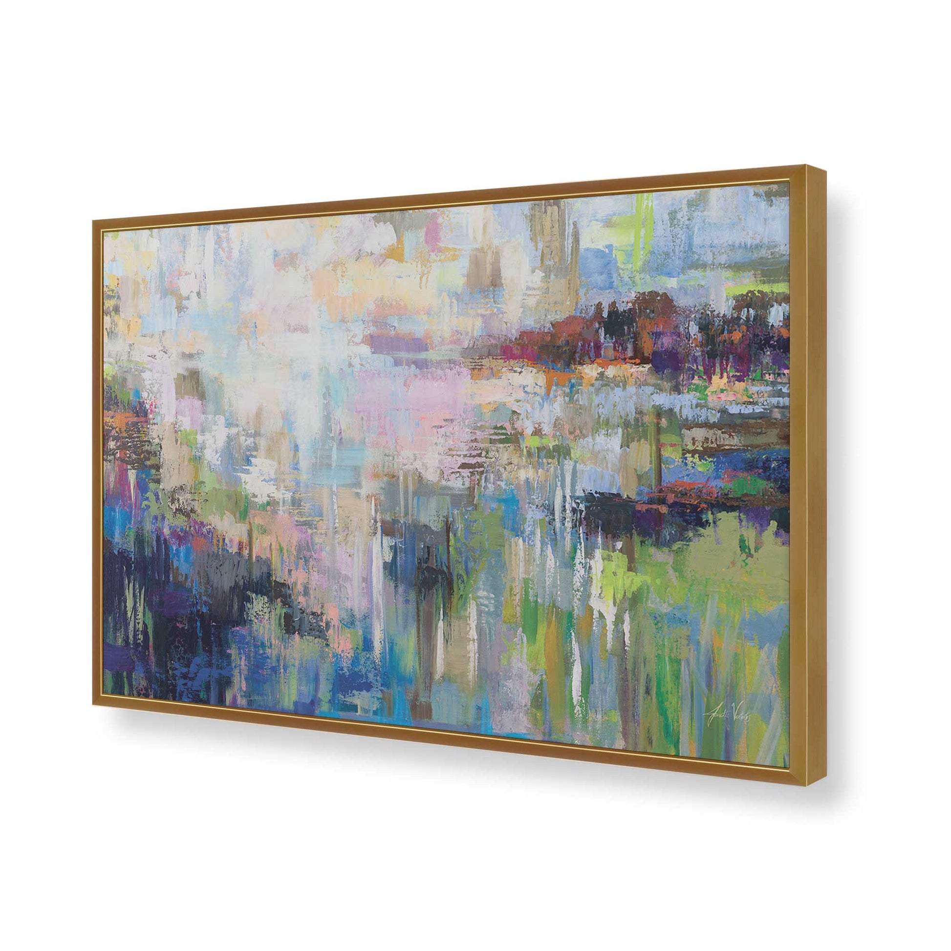 [Color:Polished Gold], Picture of art in a Polished Gold frame of the corner