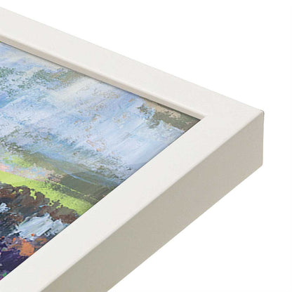 [Color:Opaque White], Picture of art in a Opaque White frame at an angle