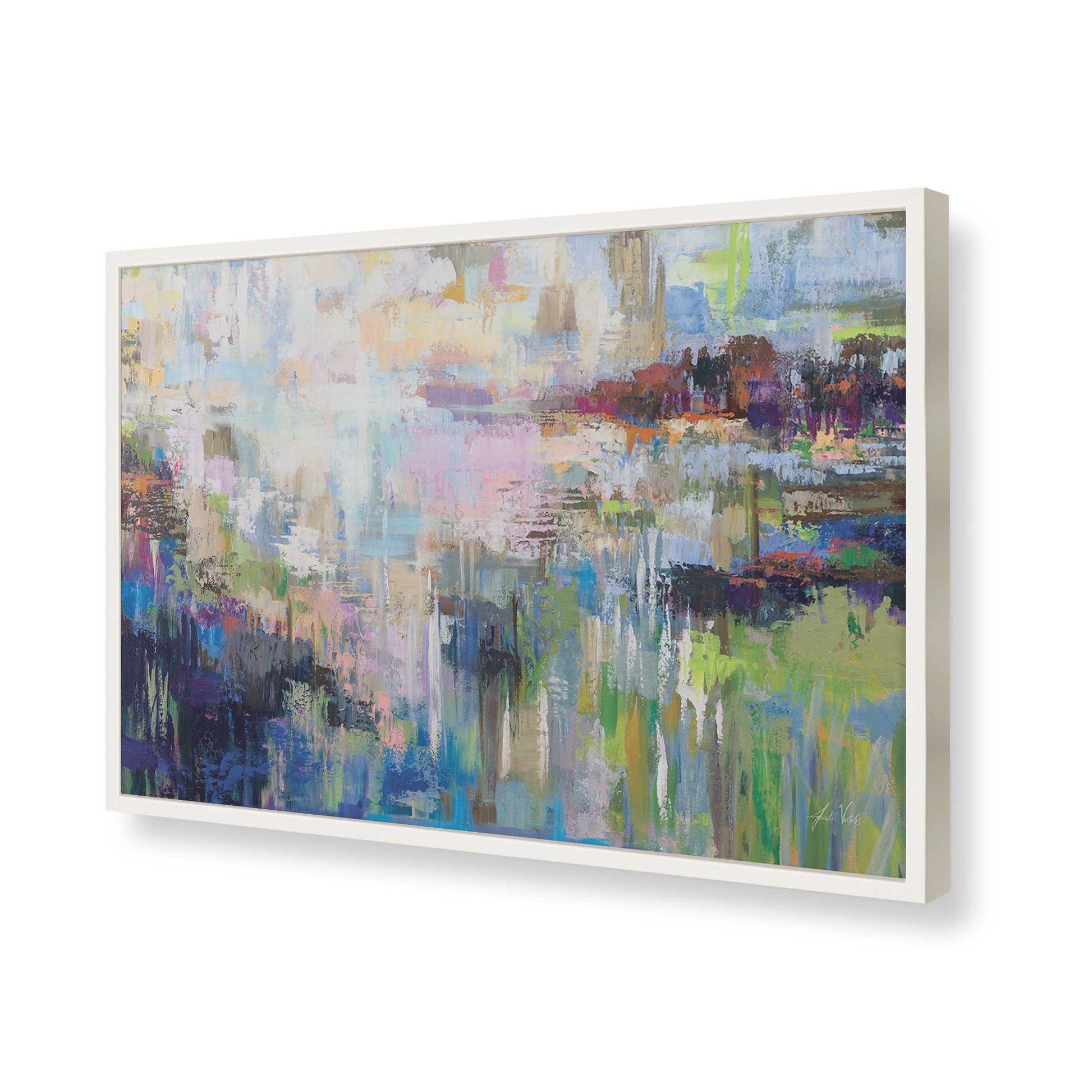 [Color:Opaque White], Picture of art in a Opaque White frame of the corner