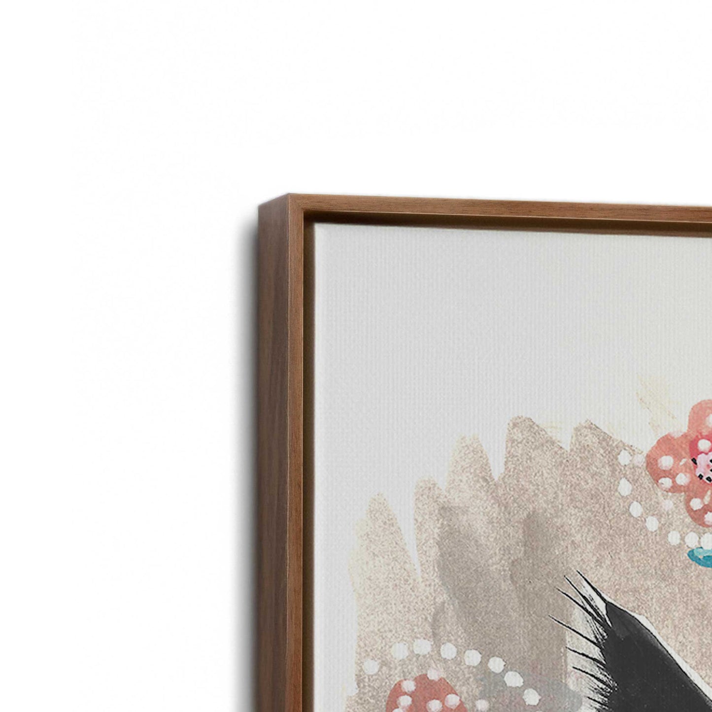 [Color:Walnut], Picture of art in a Walnut frame at an angle