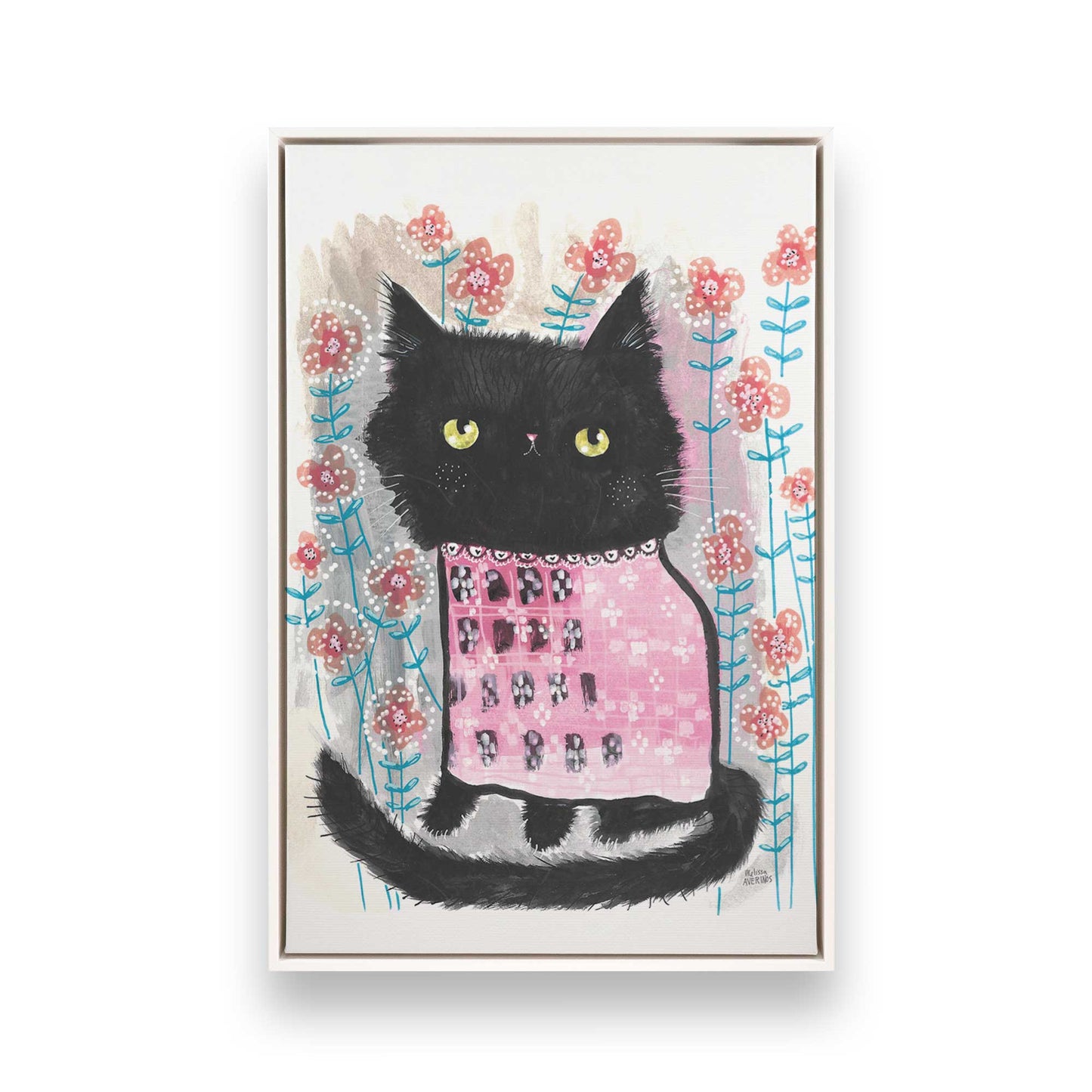 [Color:Opaque White], Picture of art in a White frame