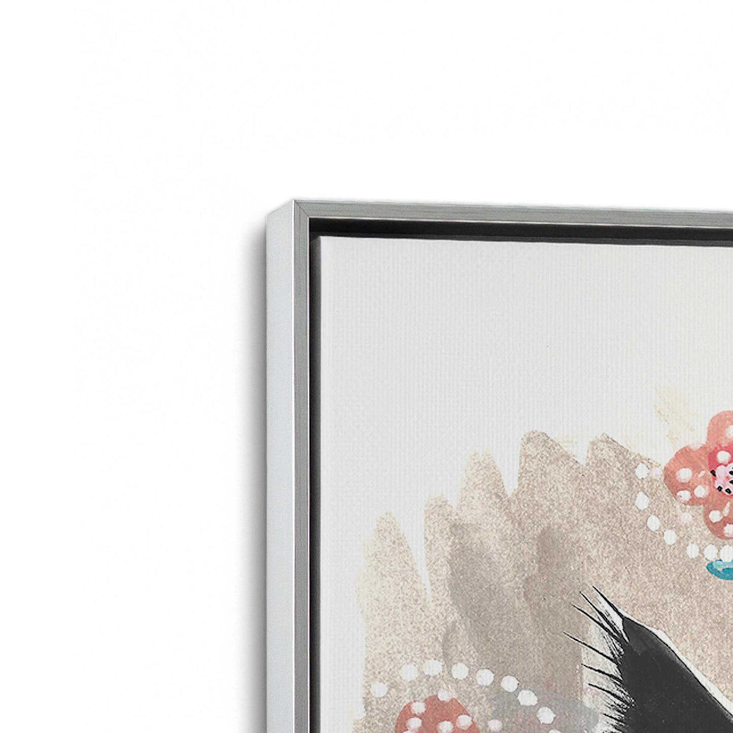 [Color:Polished Chrome], Picture of art in a Polished Chrome frame at an angle