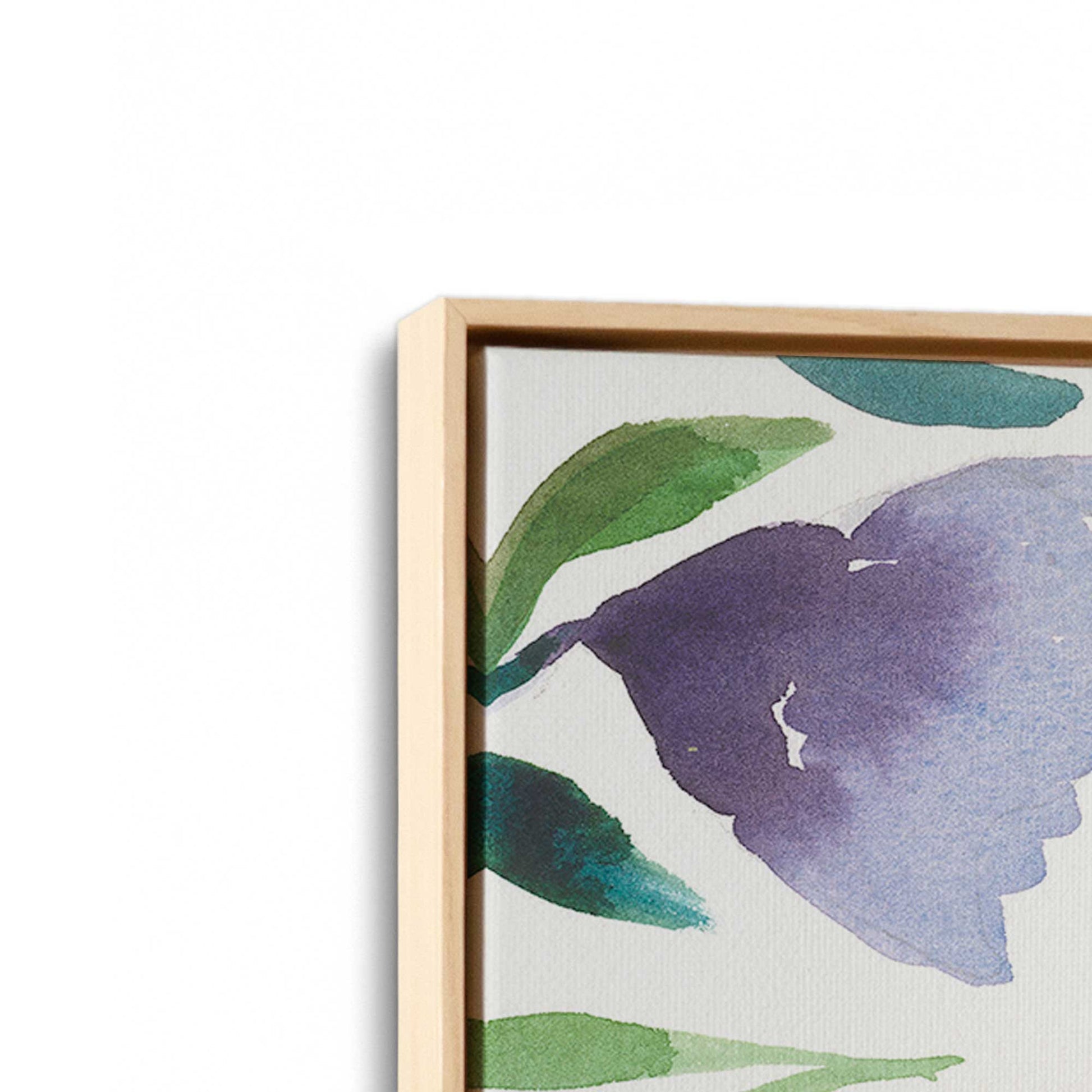 [Color:American Maple], Picture of art in a American Maple frame at an angle