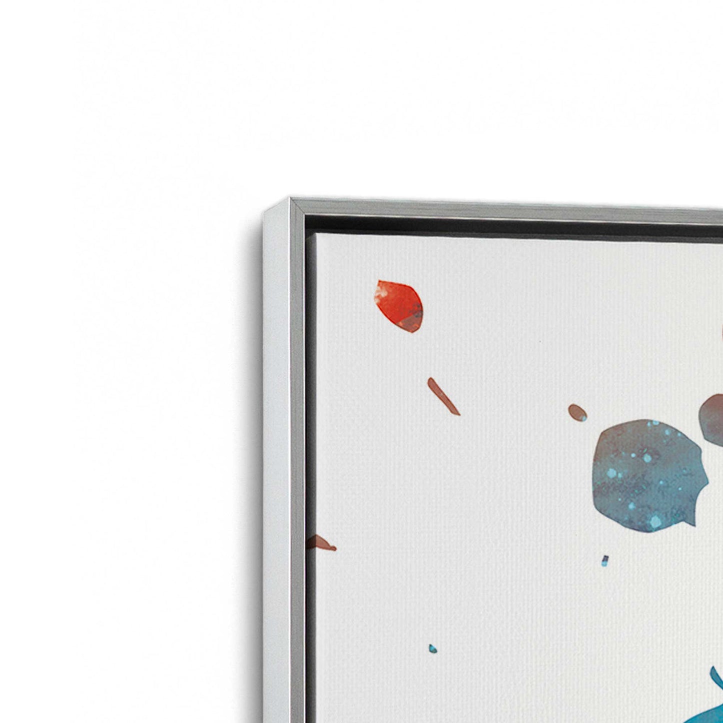 [Color:Polished Chrome], Picture of art in a Polished Chrome frame at an angle