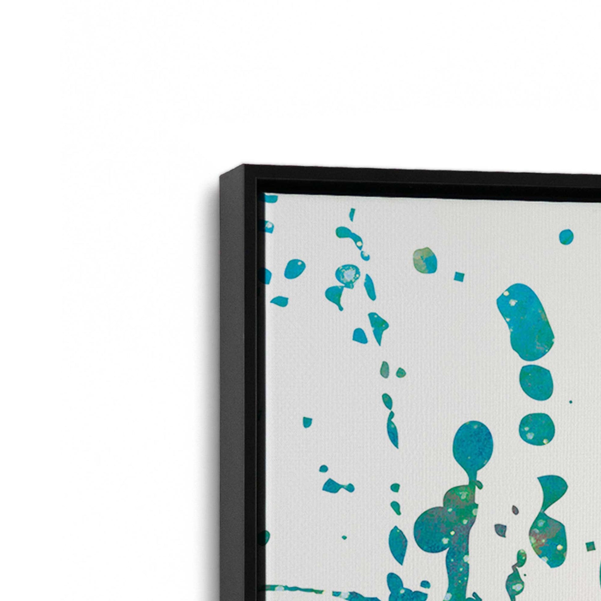 [Color:Satin Black], Picture of art in a Satin Black frame at an angle