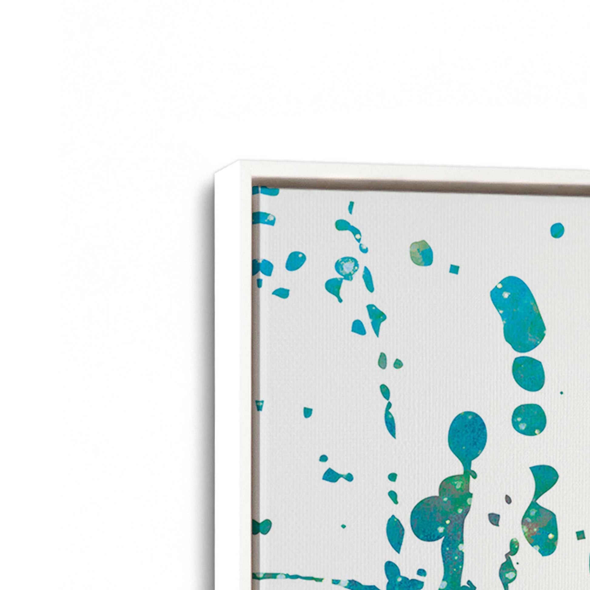 [Color:Opaque White], Picture of art in a White frame at an angle
