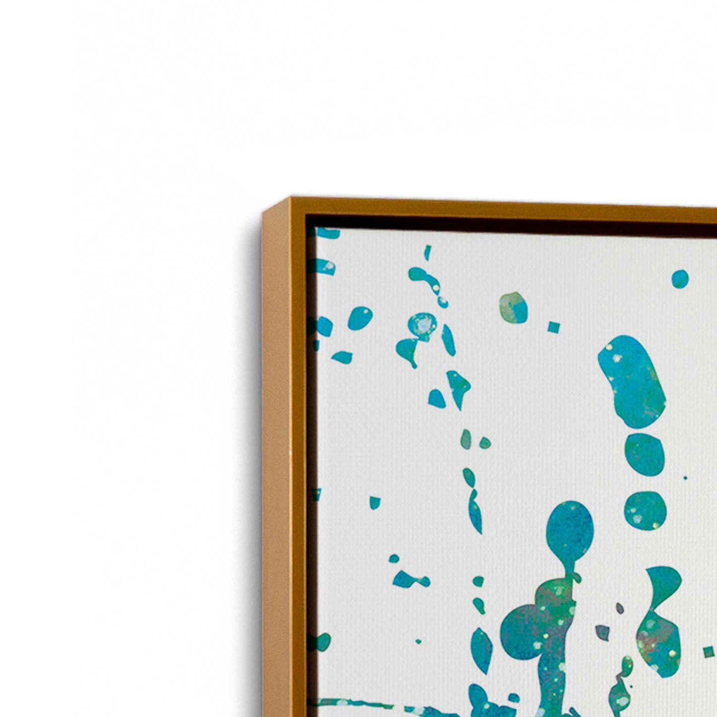 [Color:Polished Gold], Picture of art in a Polished Gold frame at an angle