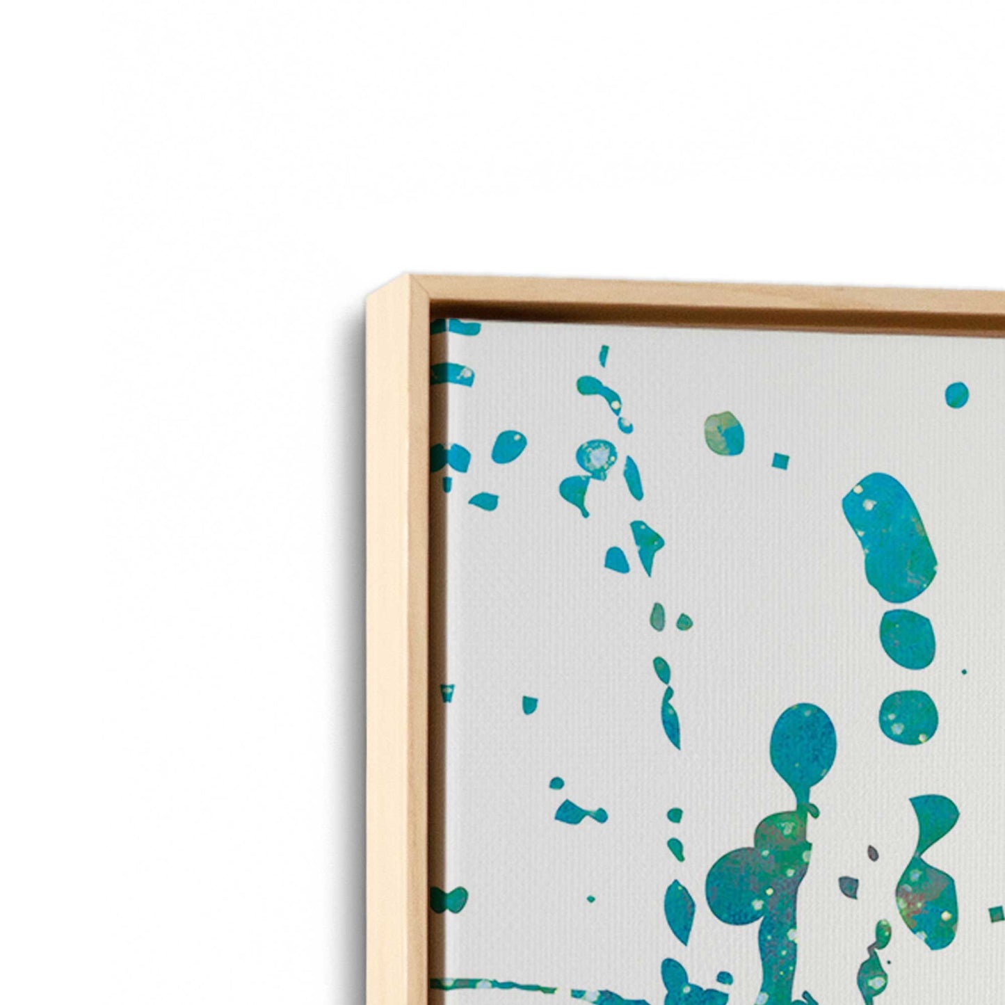 [Color:American Maple], Picture of art in a American Maple frame at an angle