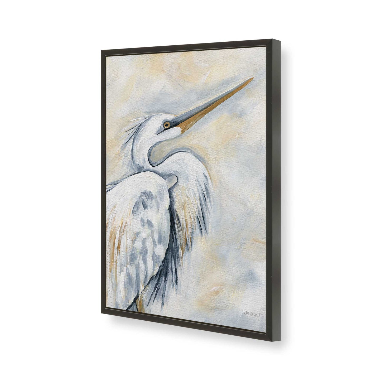 [Color:Satin Black], Picture of art in a Satin Black frame of the corner