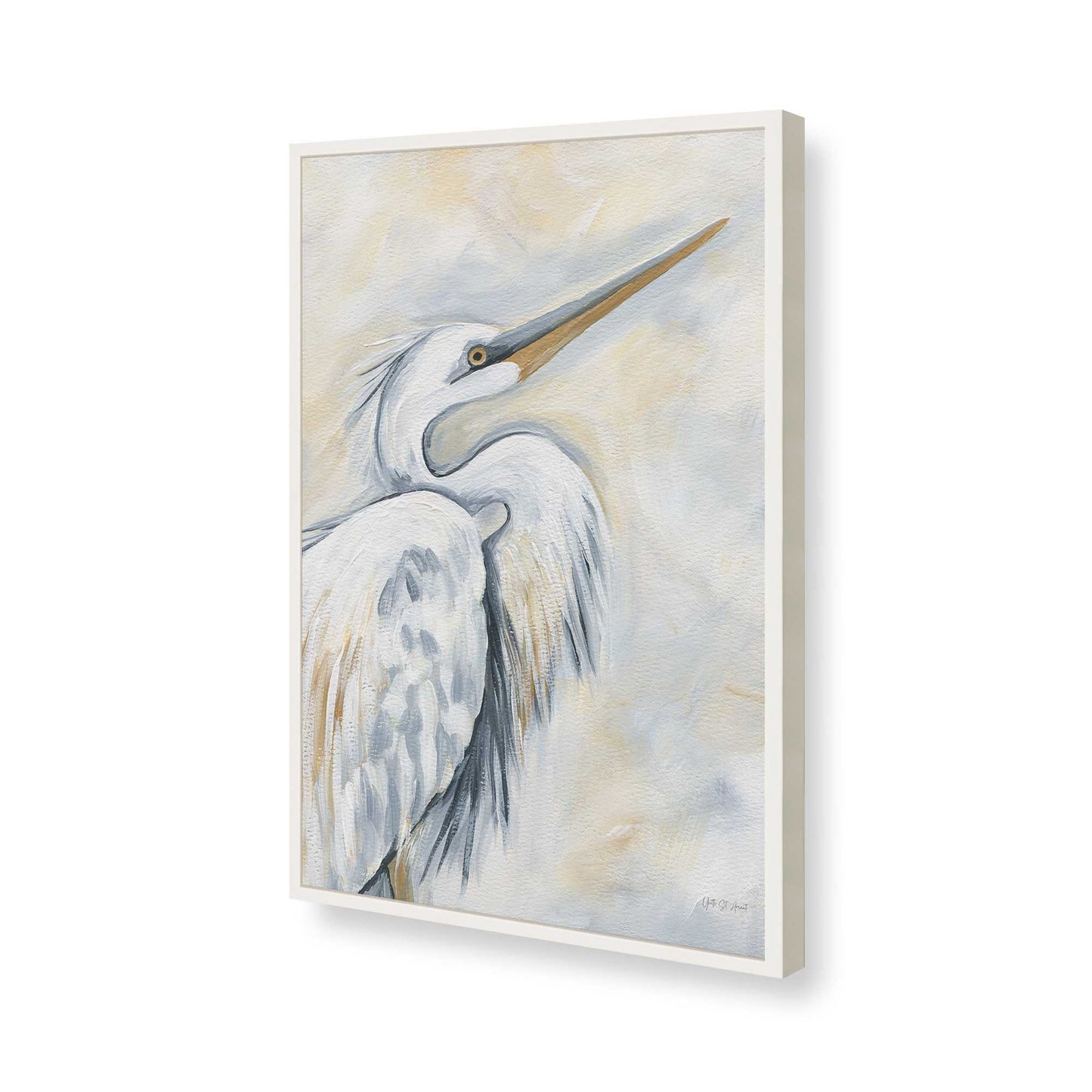[Color:Opaque White], Picture of art in a Opaque White frame of the corner