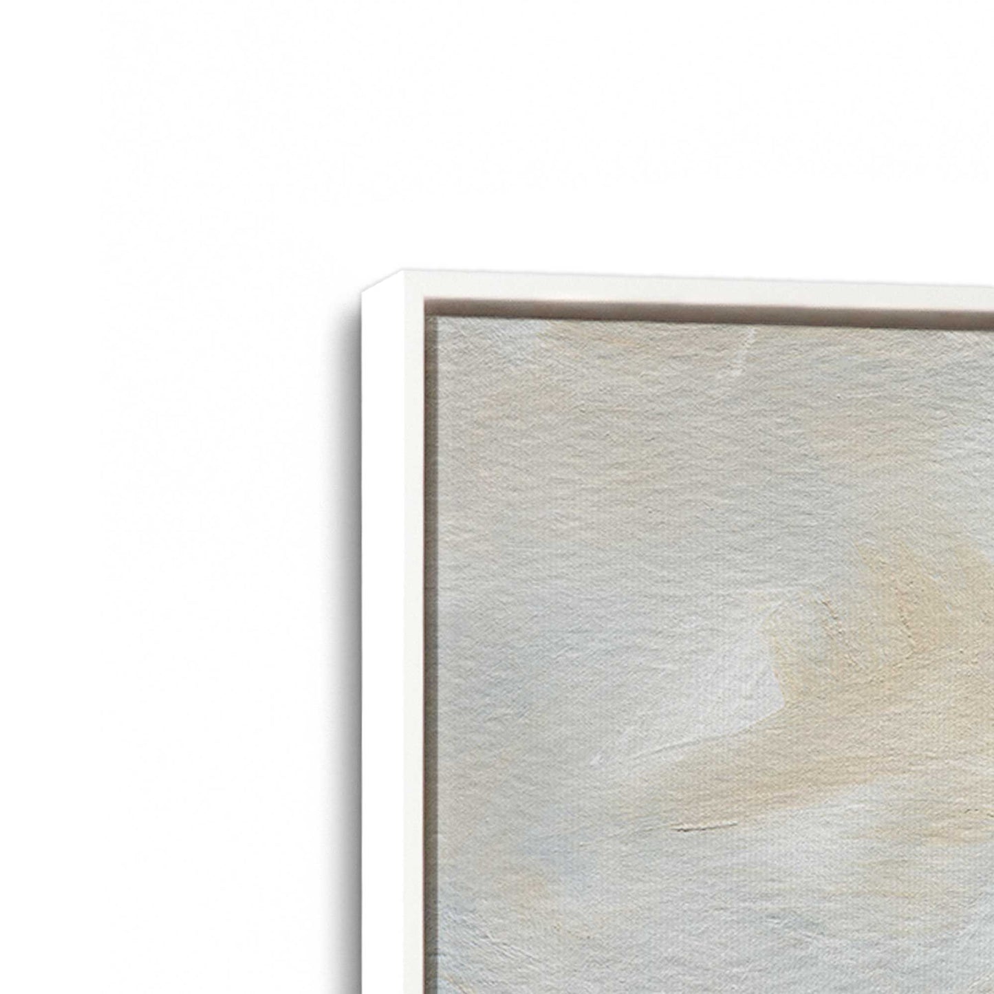 [Color:Opaque White], Picture of art in a White frame at an angle