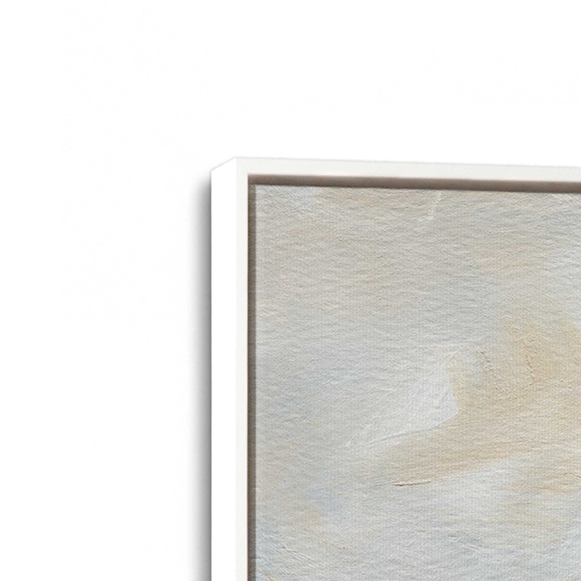 [Color:Opaque White], Picture of art in a White frame at an angle